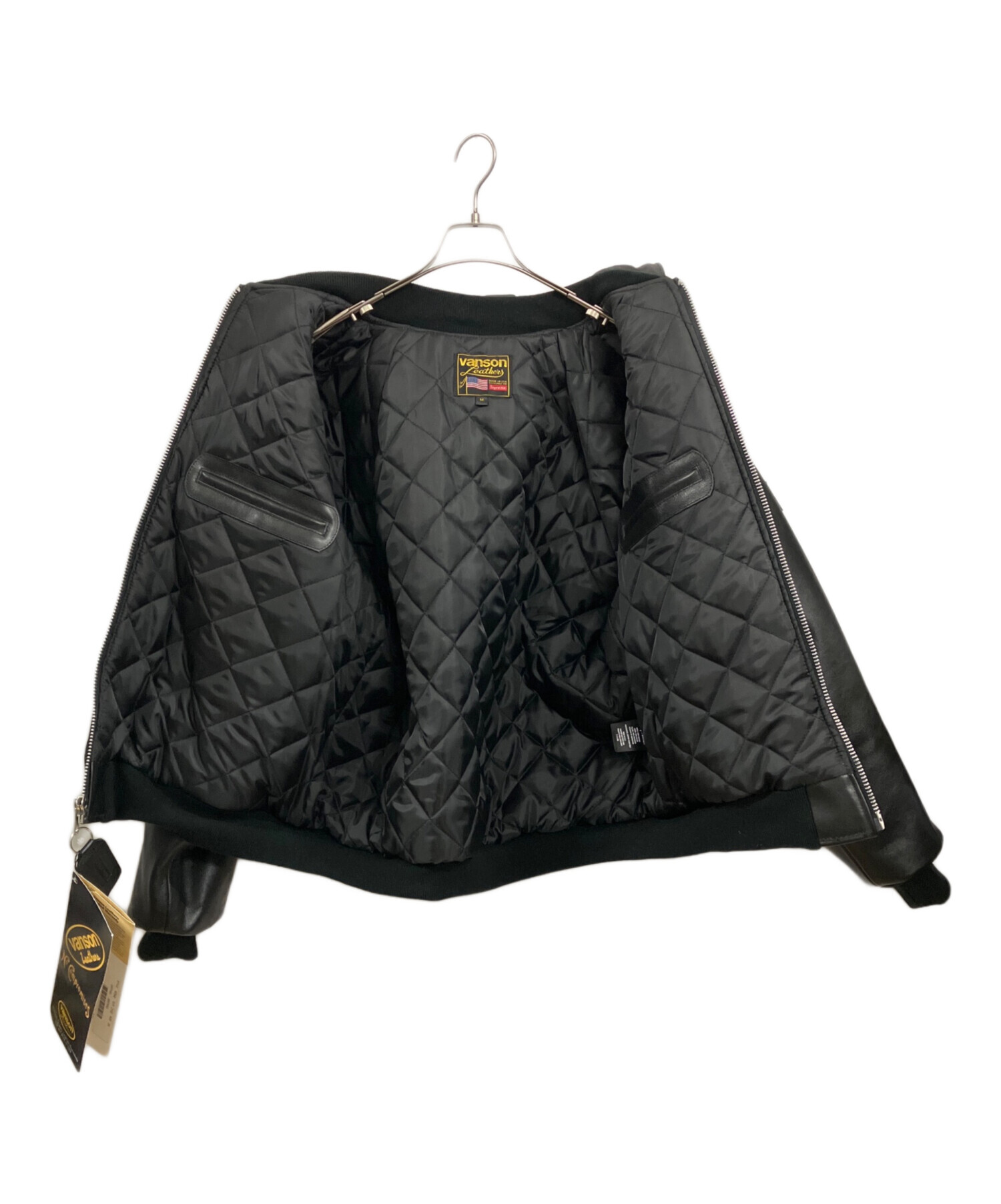 美品 バンソン ストリームライナー ブラック レザージャケット用インナー 中古 中古・古着通販】Supreme (シュプリーム) VANSON (バンソン) レザー