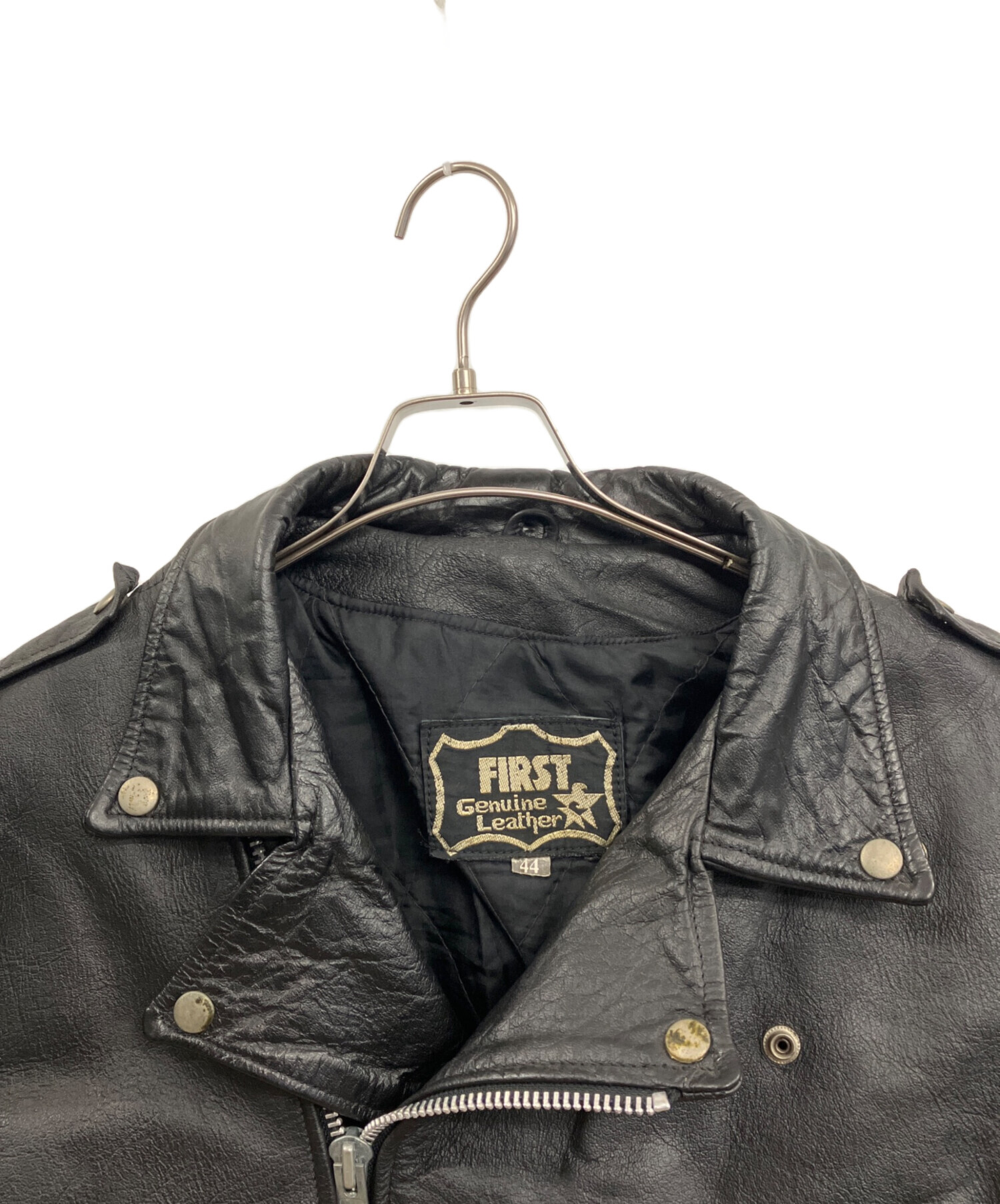 FIRST Genuine Leather ダブルライダースジャケット 中古・古着通販】first genuine leather (ファースト ジーニーレザー