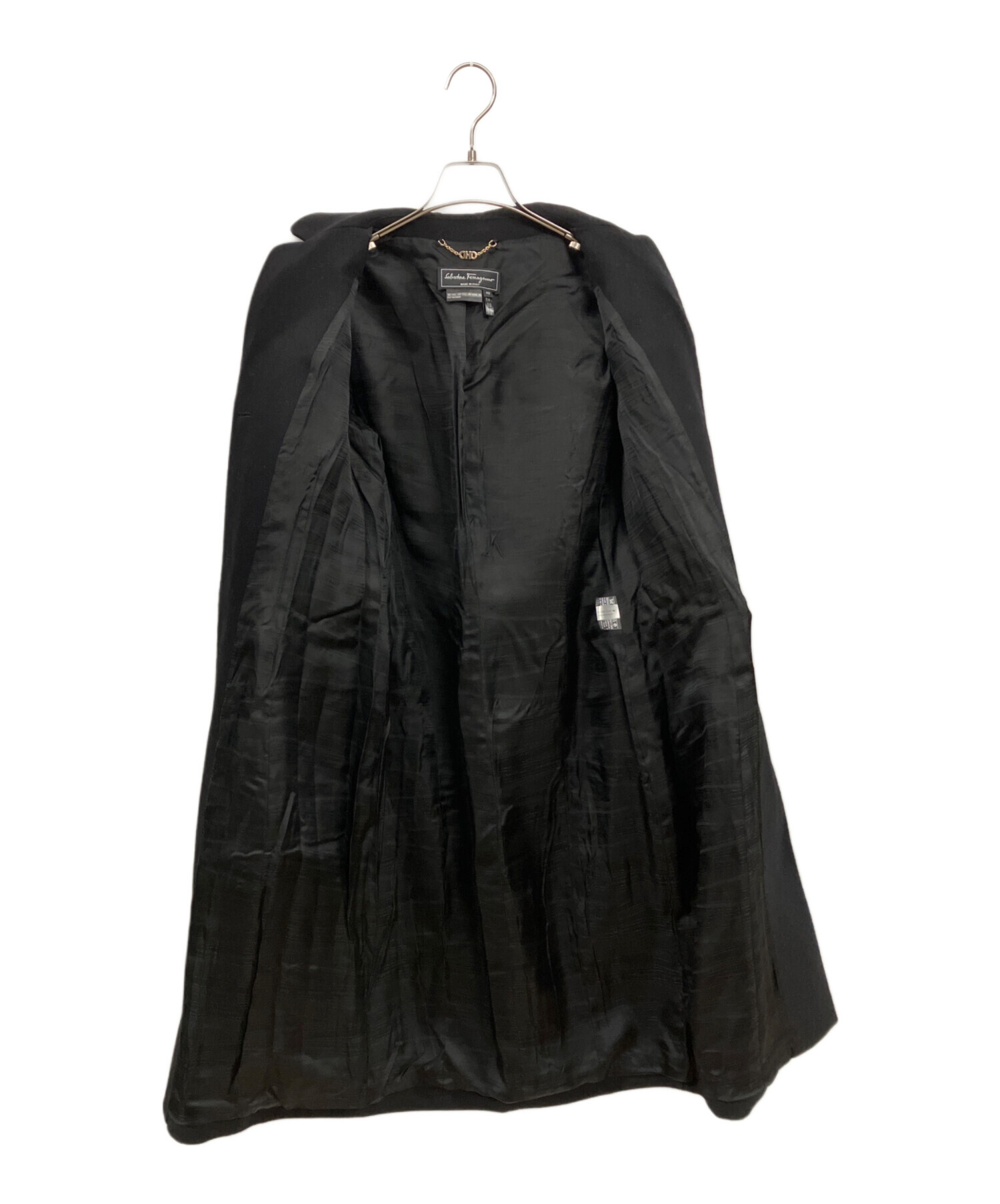 サルヴァトーレフェラガモ ジャケット 42 黒 イタリア製 スプリングコート 中古・古着通販】Salvatore Ferragamo (サルヴァトーレ フェラガモ