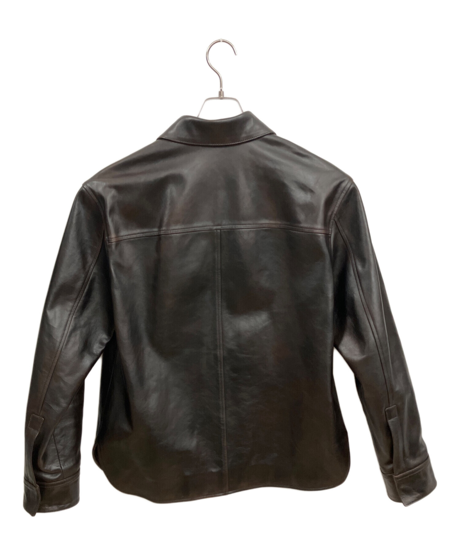 中古・古着通販】LOEWE (ロエベ) レザージャケット ブラウン サイズ:44