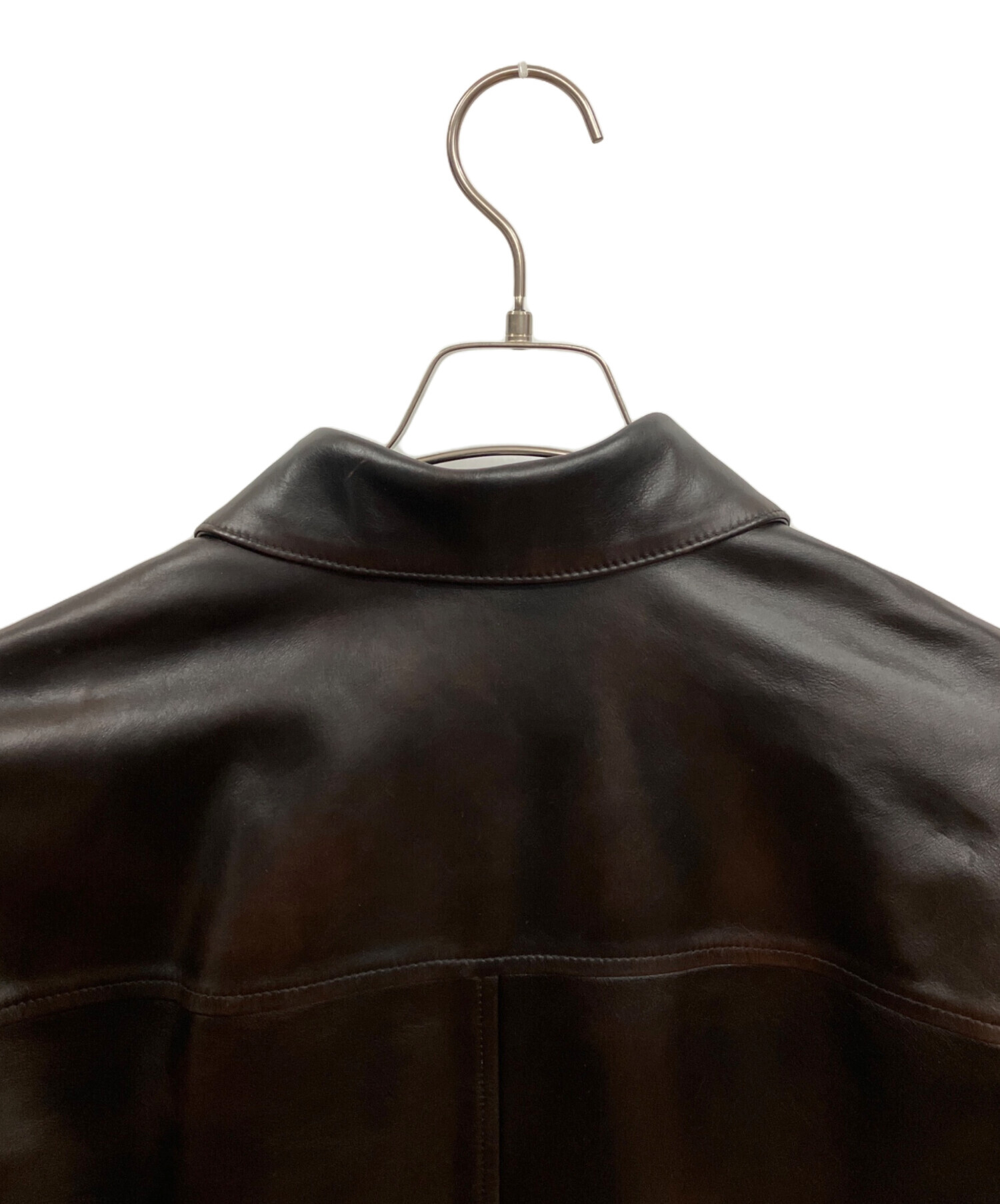 中古・古着通販】LOEWE (ロエベ) レザージャケット ブラウン サイズ:44