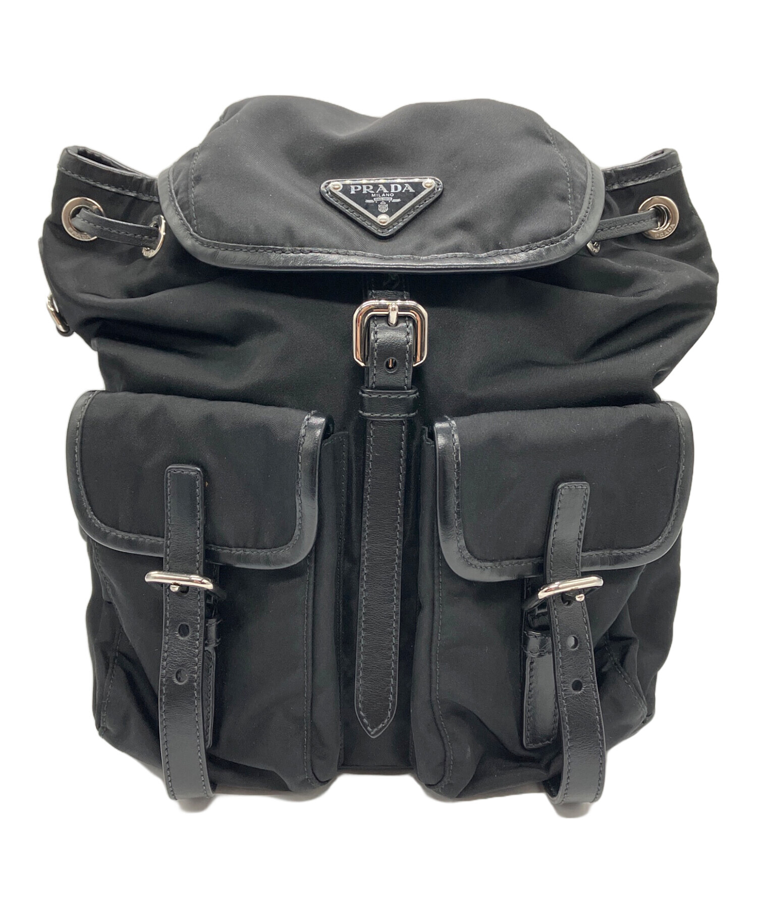 中古・古着通販】PRADA (プラダ) ナイロンミニリュック ブラック