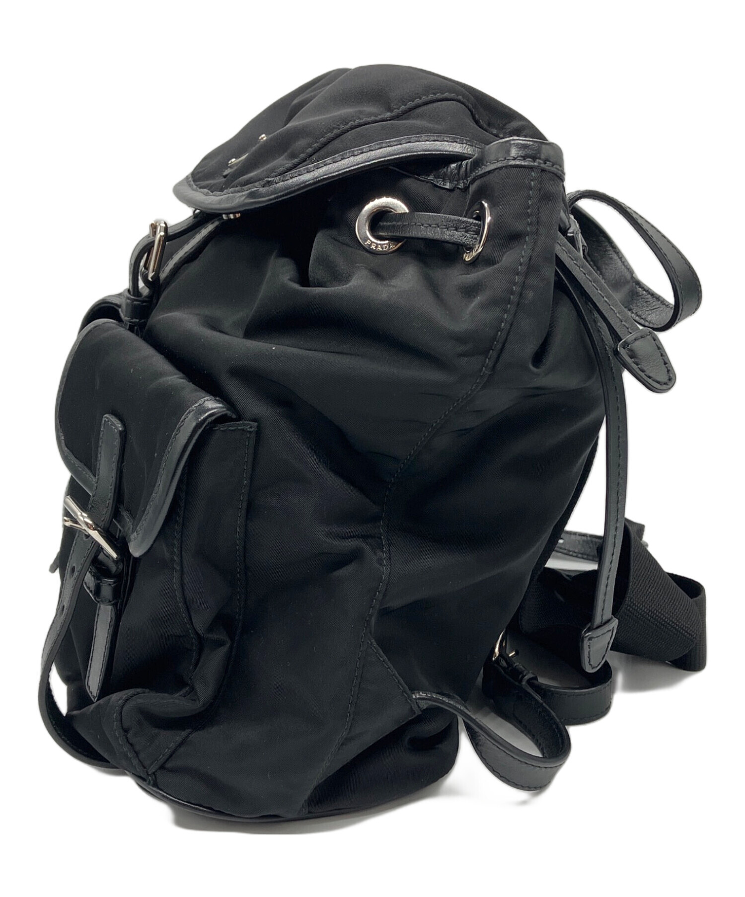 PRADA ナイロン ミニリュック バックパック 中古・古着通販】PRADA (プラダ) ナイロンミニリュック ブラック