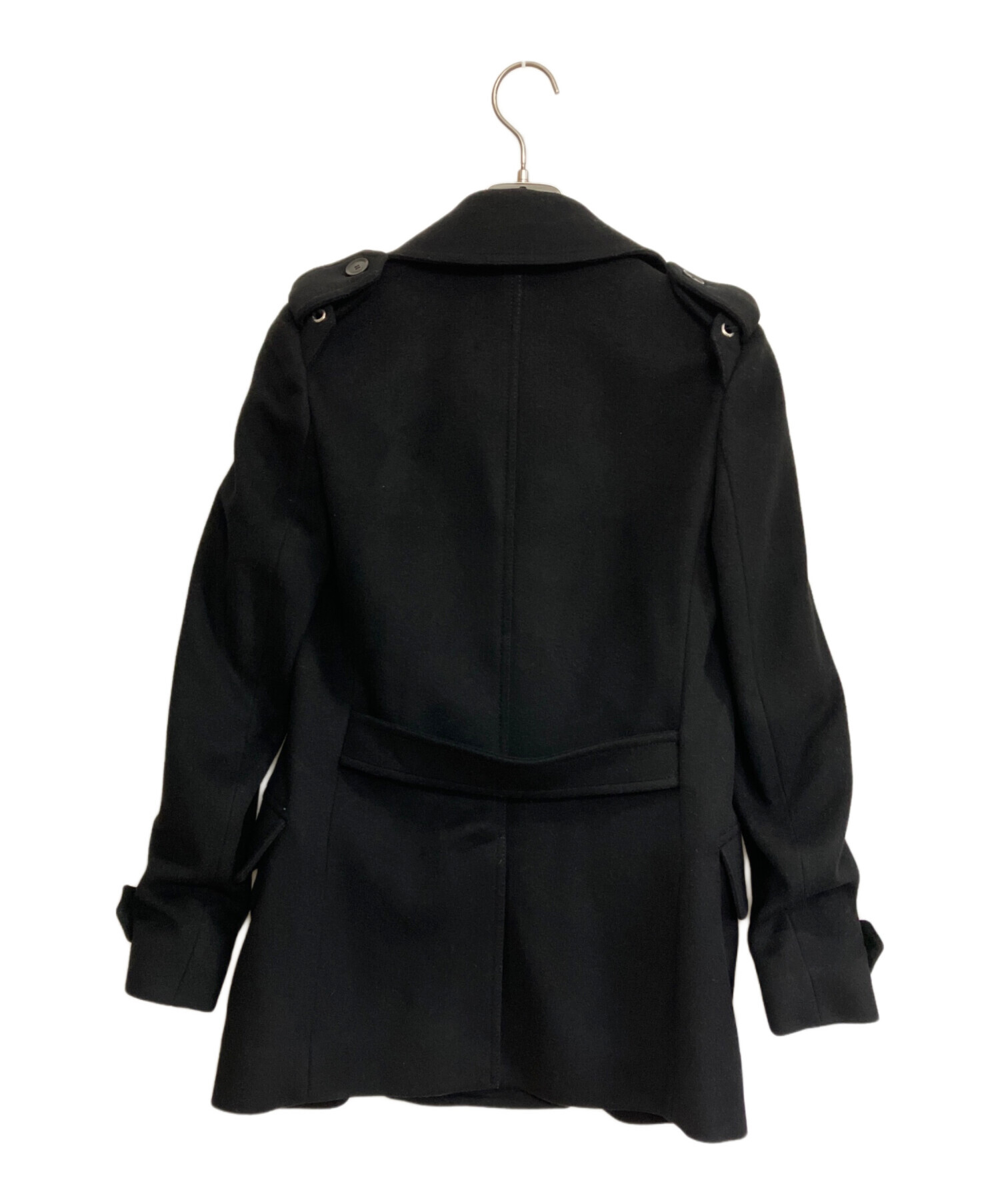 GUCCI ピーコート ブラック 42 中古・古着通販】GUCCI (グッチ) ミドル丈Pコート ブラック サイズ:38