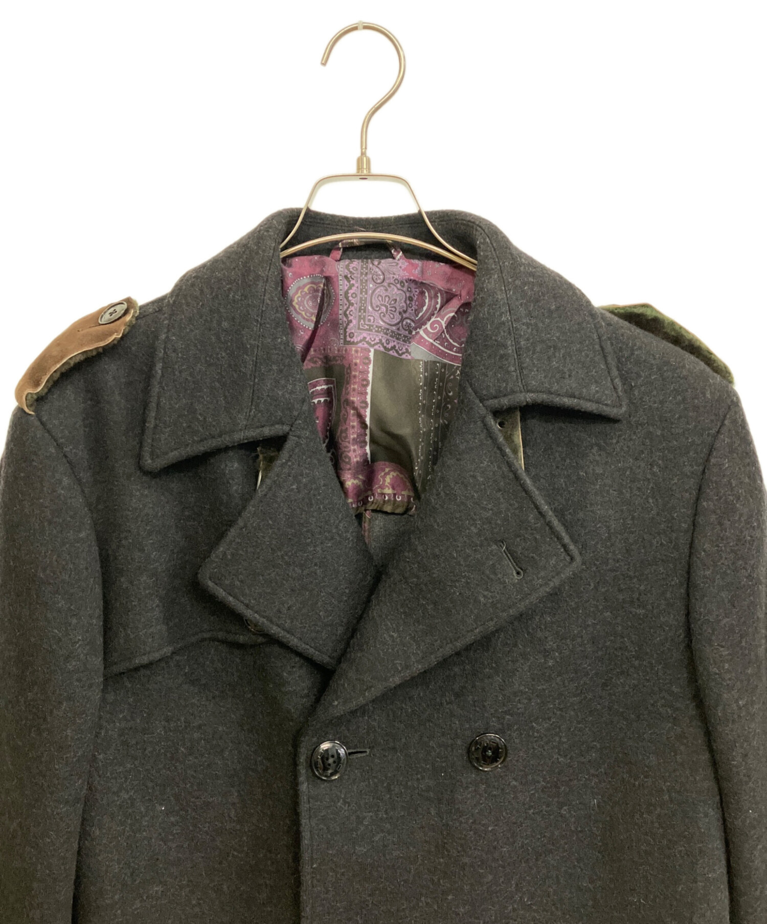 中古・古着通販】ETRO (エトロ) ウールコート ブラック サイズ:52