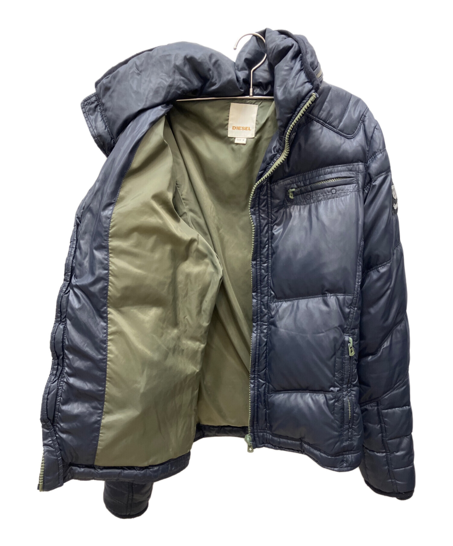 ディーゼルダウン 中古・古着通販】DIESEL (ディーゼル) ダウンジャケット ネイビー
