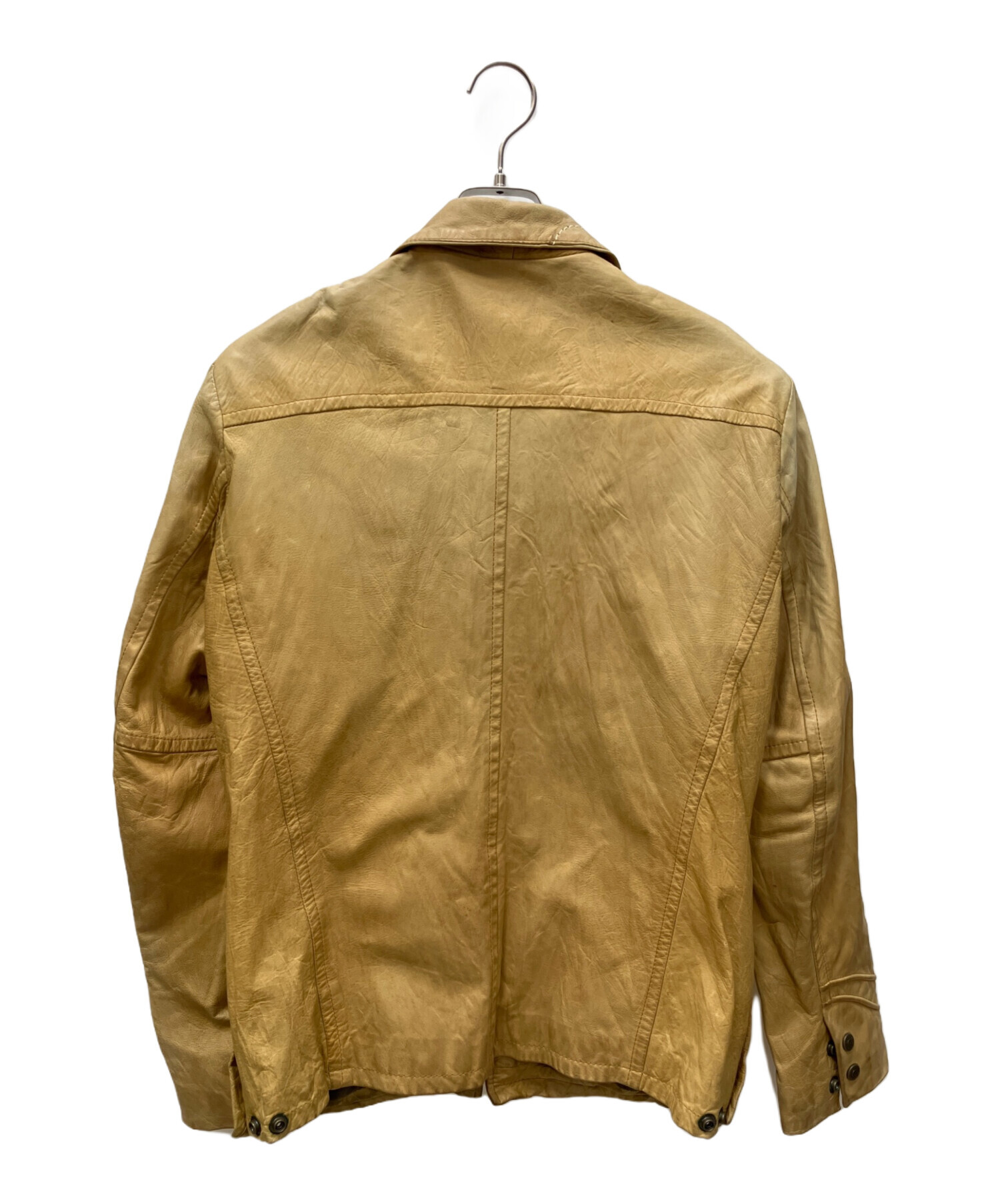 中古・古着通販】Schott (ショット) ラムレザージャケット ベージュ