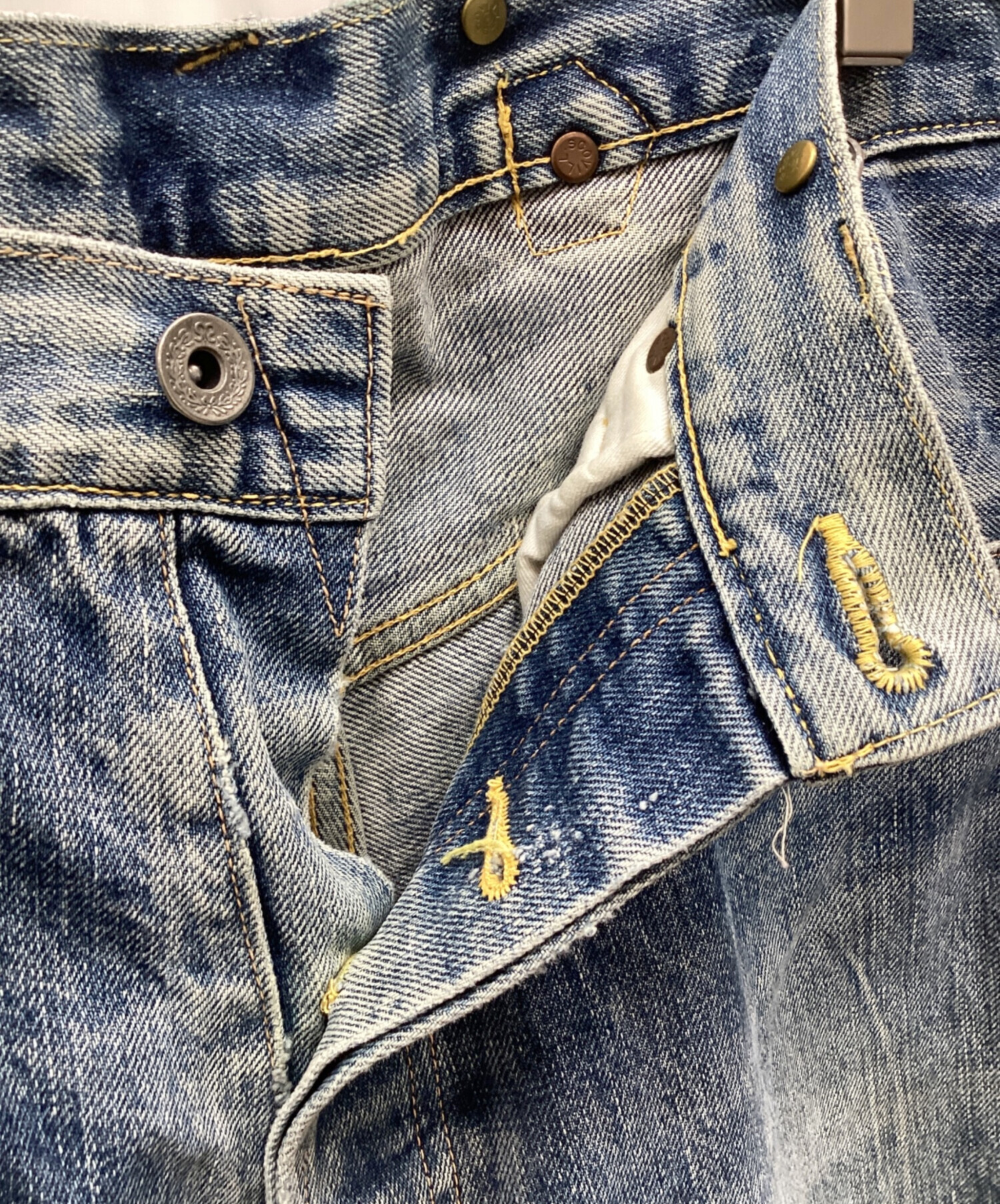 中古・古着通販】EVISU (エヴィス) セルビッチデニムパンツ ブルー 中古・古着通販】EVISU (エヴィス) セルビッチデニムパンツ ブルー