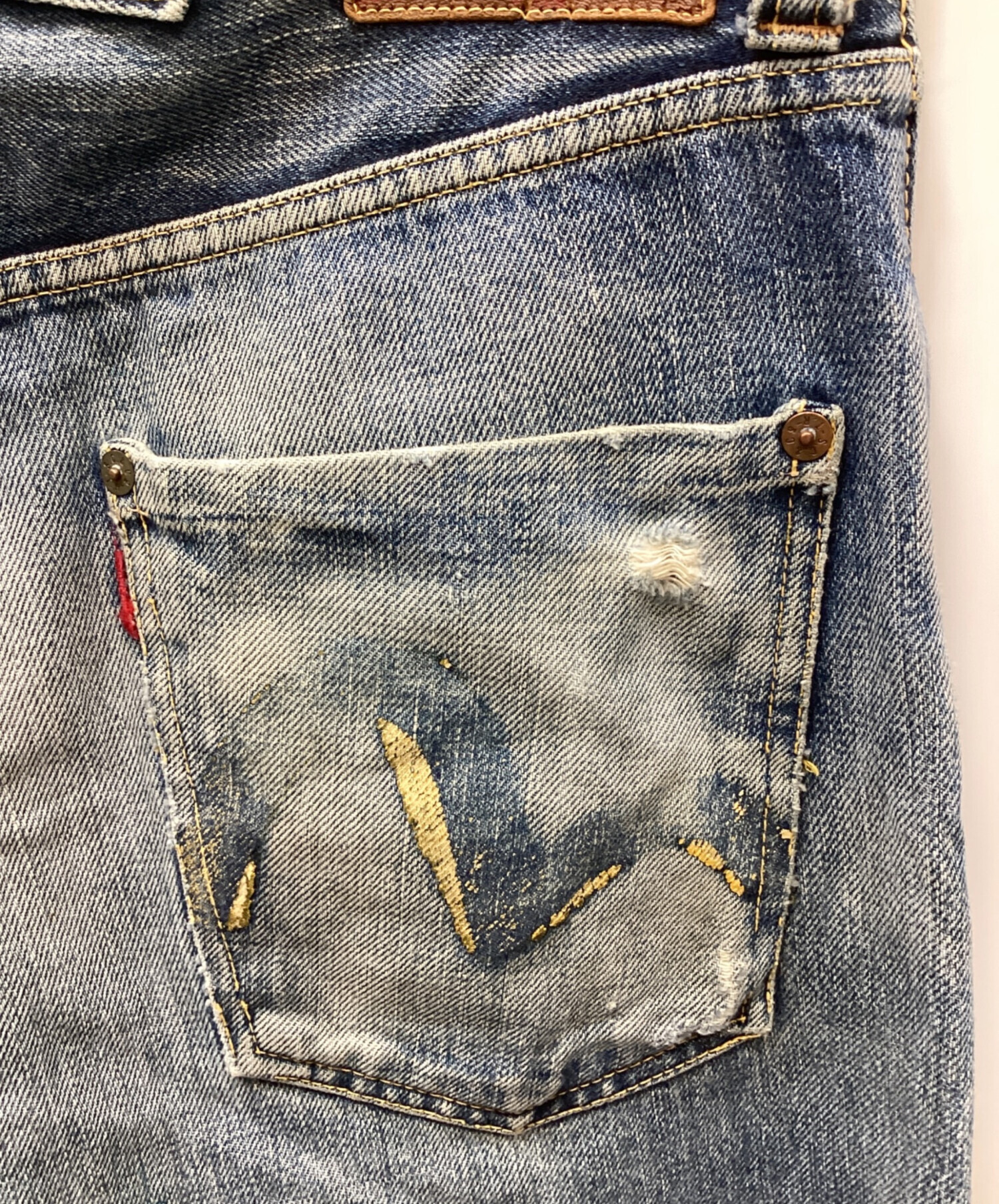 中古・古着通販】EVISU (エヴィス) セルビッチデニムパンツ ブルー