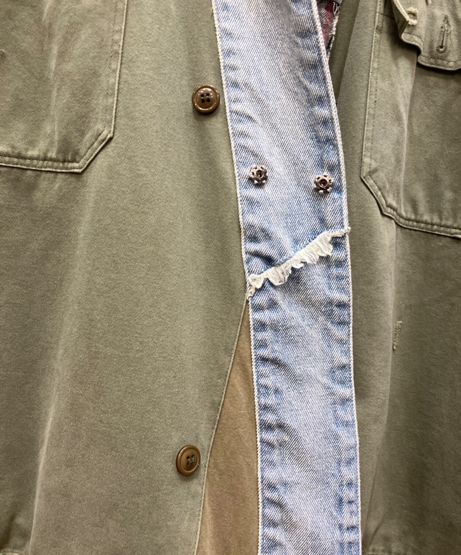 中古・古着通販】GREG LAUREN (グレッグローレン) 切替デニム