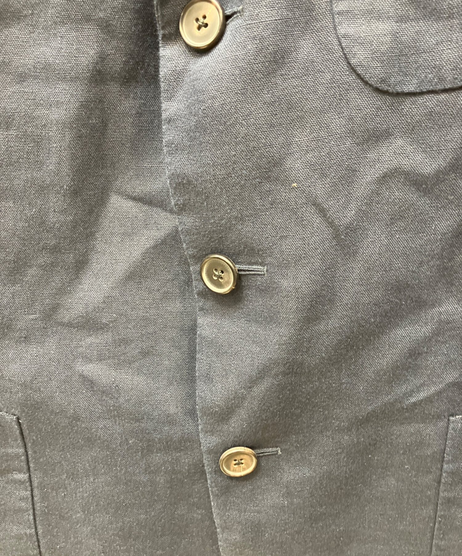 中古・古着通販】HERMES (エルメス) リネンジャケット ブラック サイズ