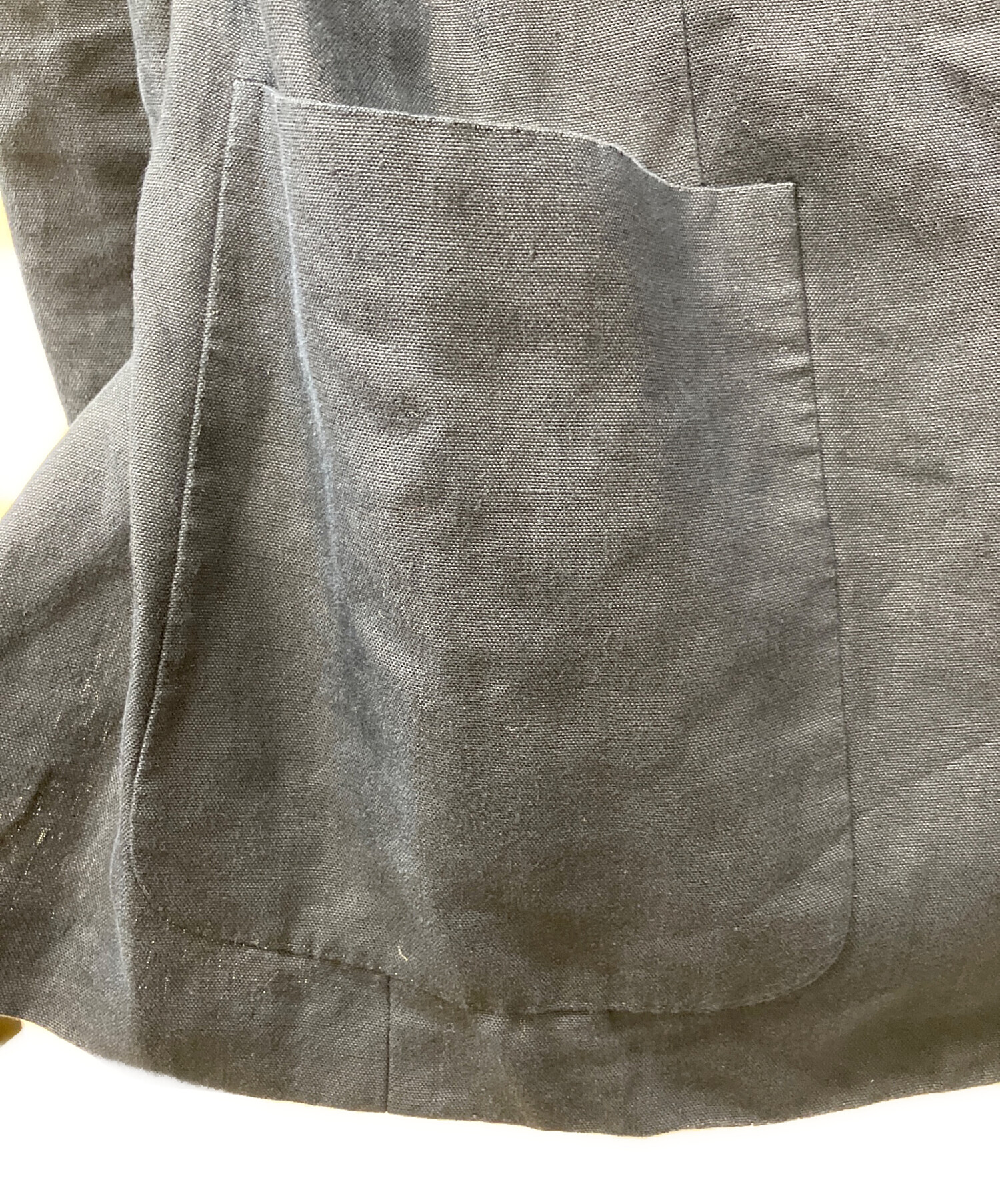 中古・古着通販】HERMES (エルメス) リネンジャケット ブラック サイズ