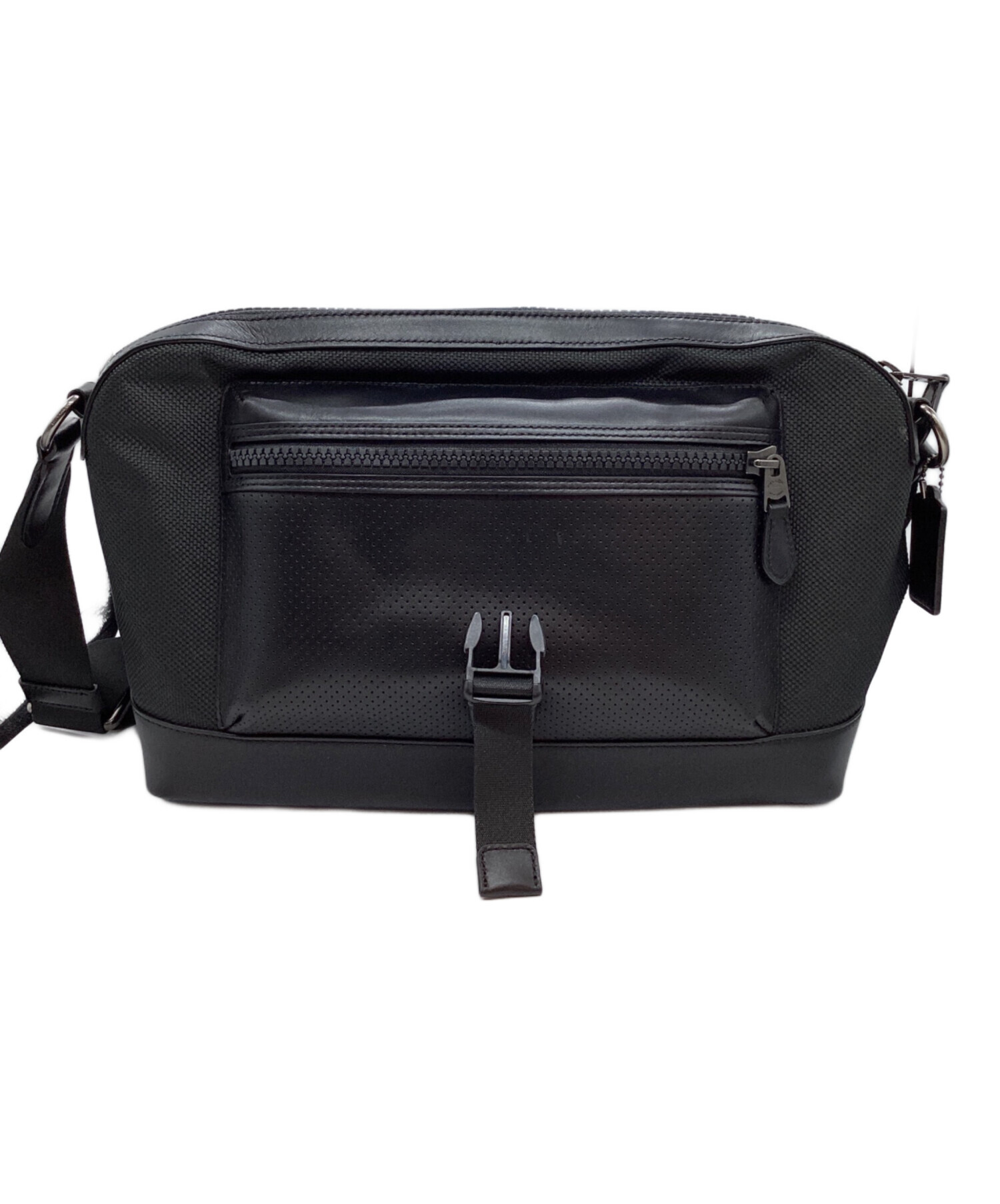 COACH F24673 テレイン バイクバッグ本革 メッセンジャーバッグ 黒 中古・古着通販】COACH (コーチ) バイクバッグ ブラック｜ブランド