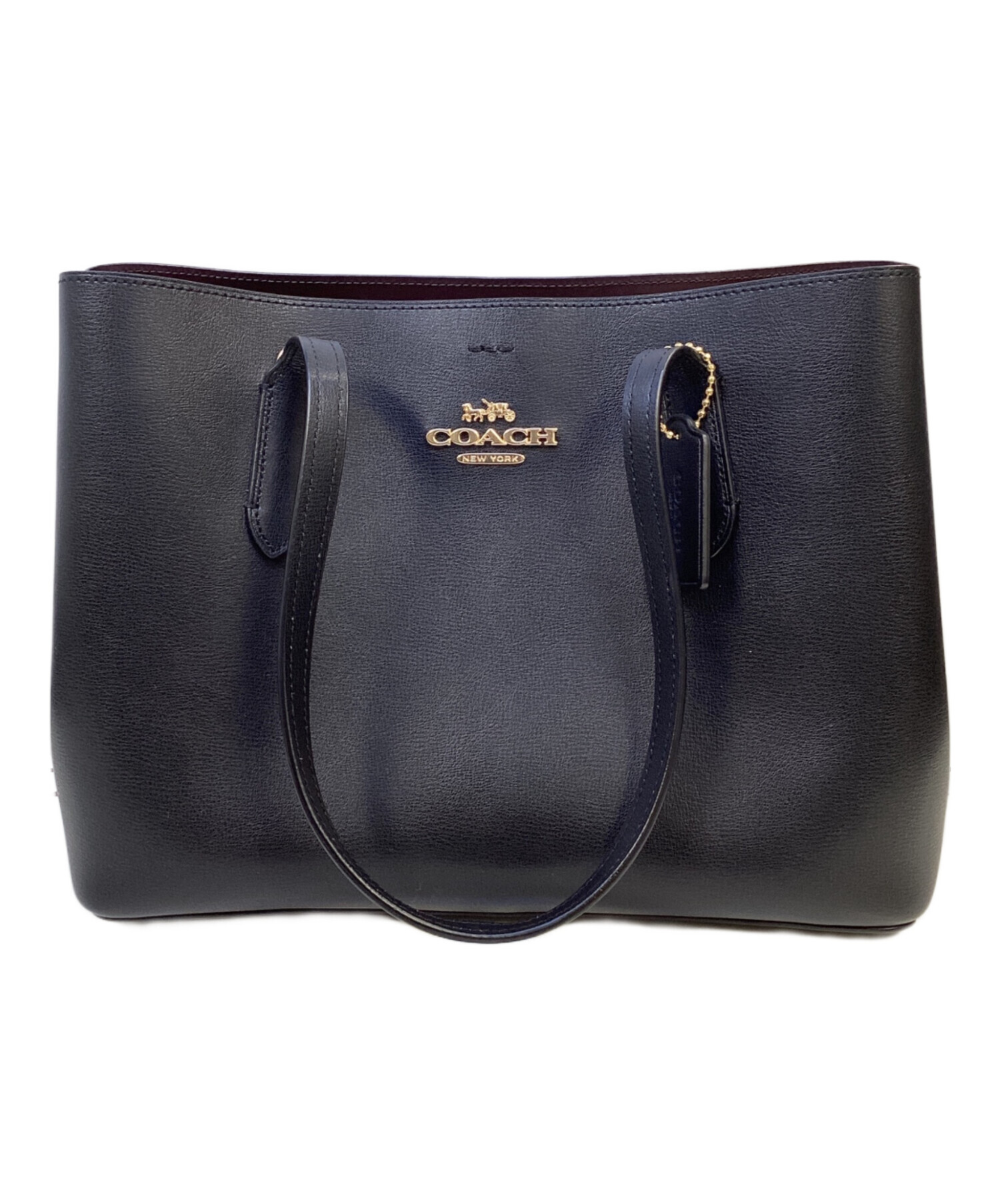 3267 コーチ　トート　現行モデル　ブラックパープル 中古・古着通販】COACH (コーチ) トートバッグ ブラック｜ブランド