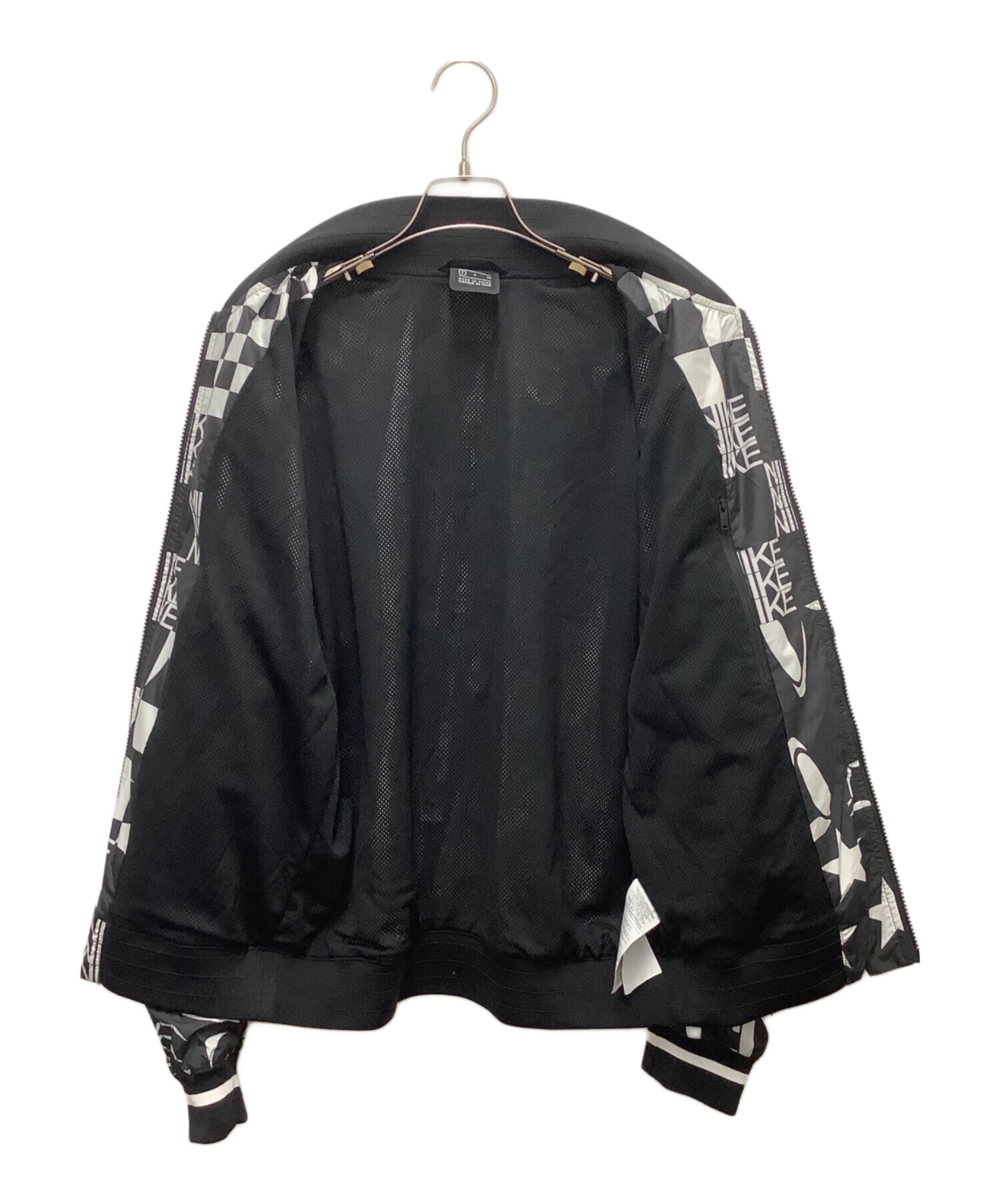 中古・古着通販】NIKE (ナイキ) ナイロンジャケット ブラック×ホワイト 