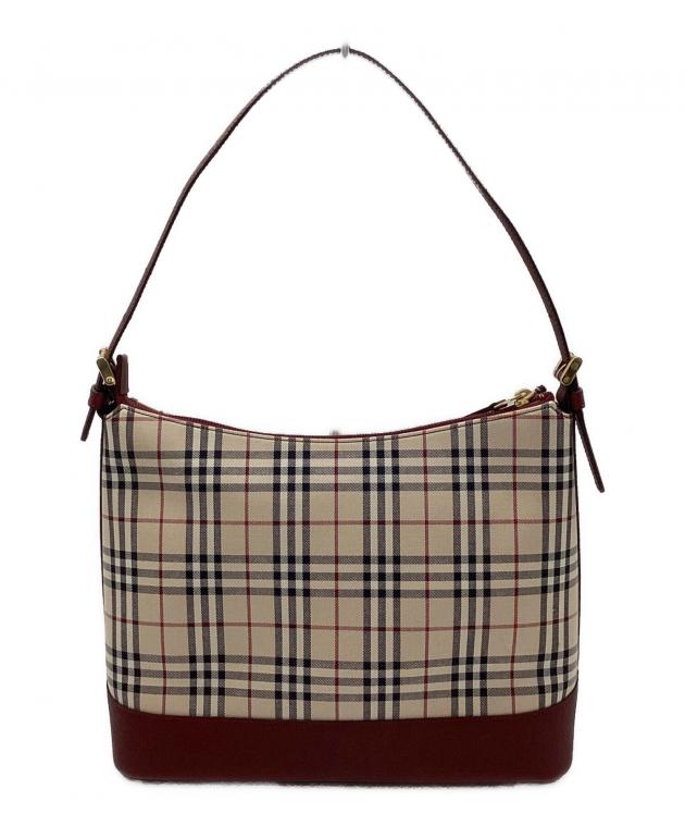中古・古着通販】BURBERRY (バーバリー) ショルダーバッグ エンジ