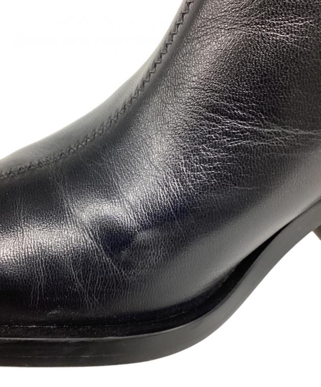 中古・古着通販】COACH (コーチ) レザーブーツ ブラック サイズ:6.5