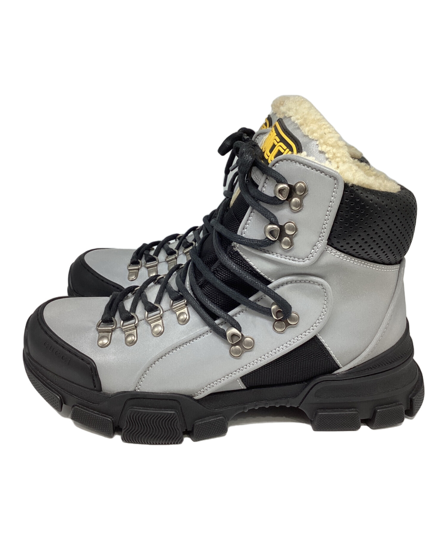 GUCCI グッチ ブーツ メンズ 【古着】【中古】 中古・古着通販】GUCCI (グッチ) スノーブーツ グレー サイズ:無し