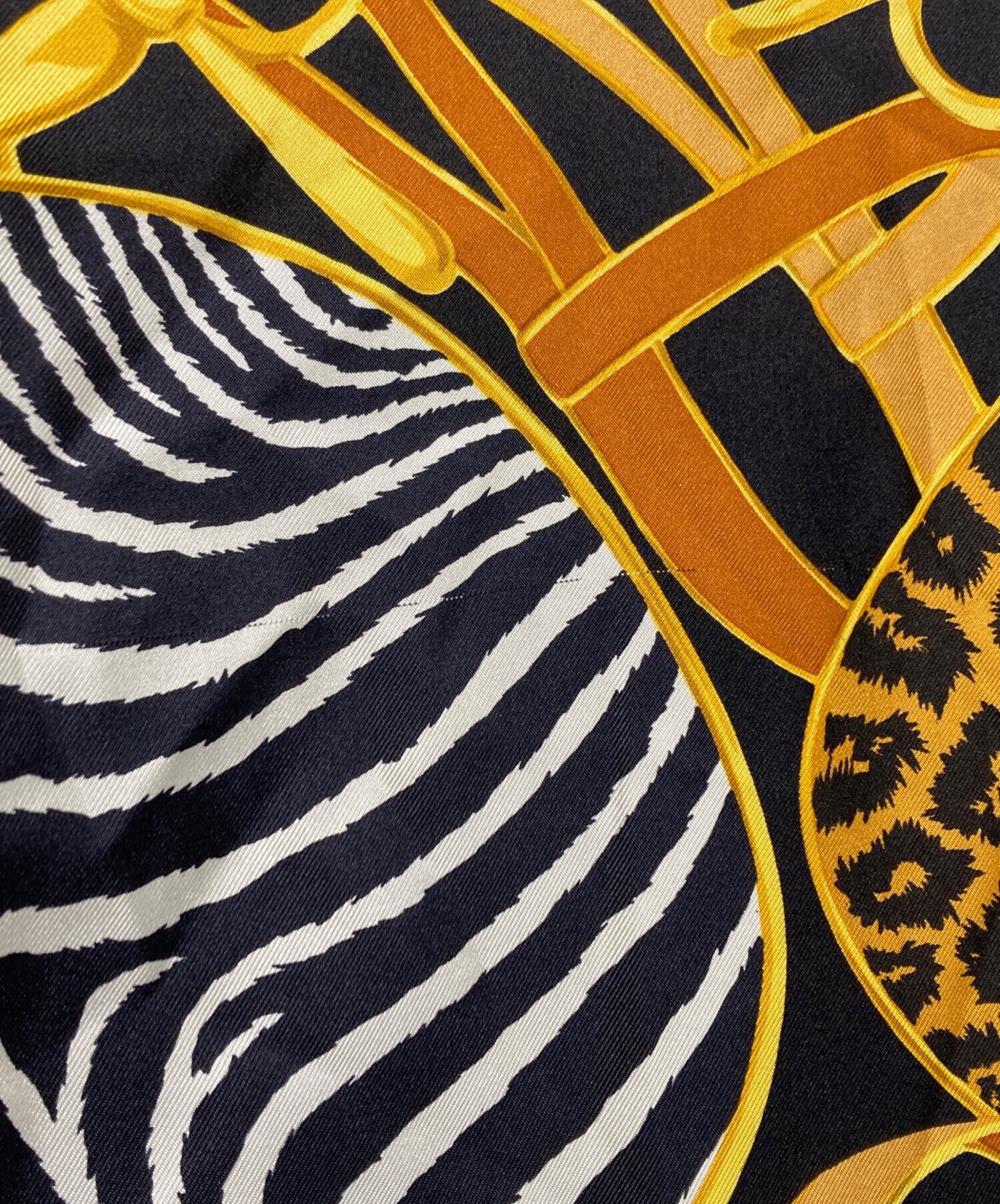 中古・古着通販】GUCCI (グッチ) 総柄シルクシャツ ブラック サイズ:42