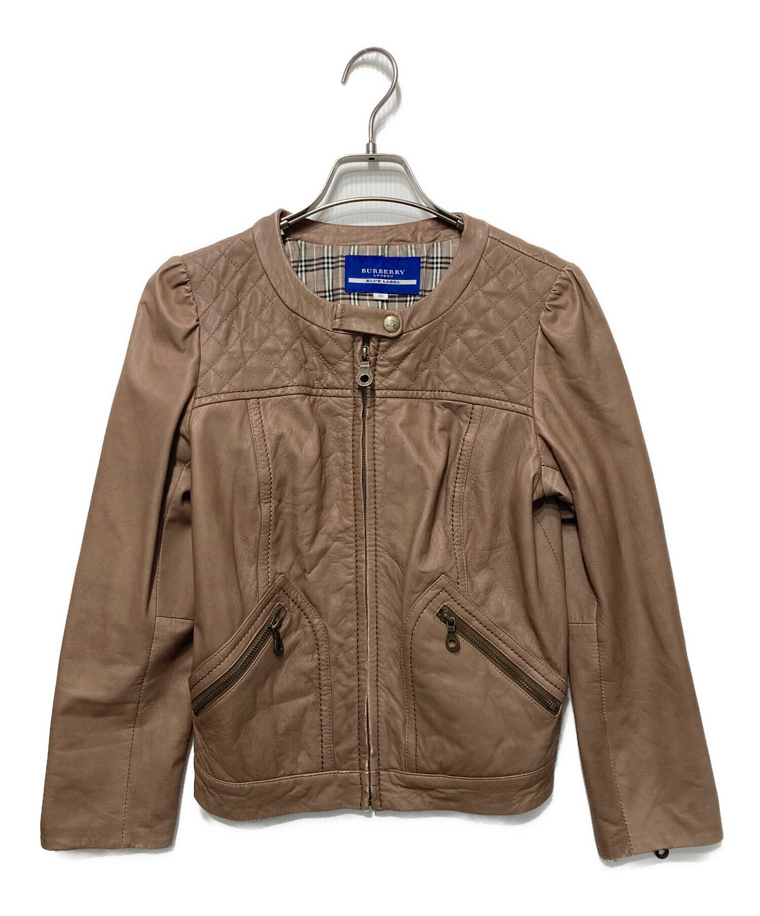 BURBERRY BLUE LABEL バーバリー 38 ブラウン ジャケット ☆美品 