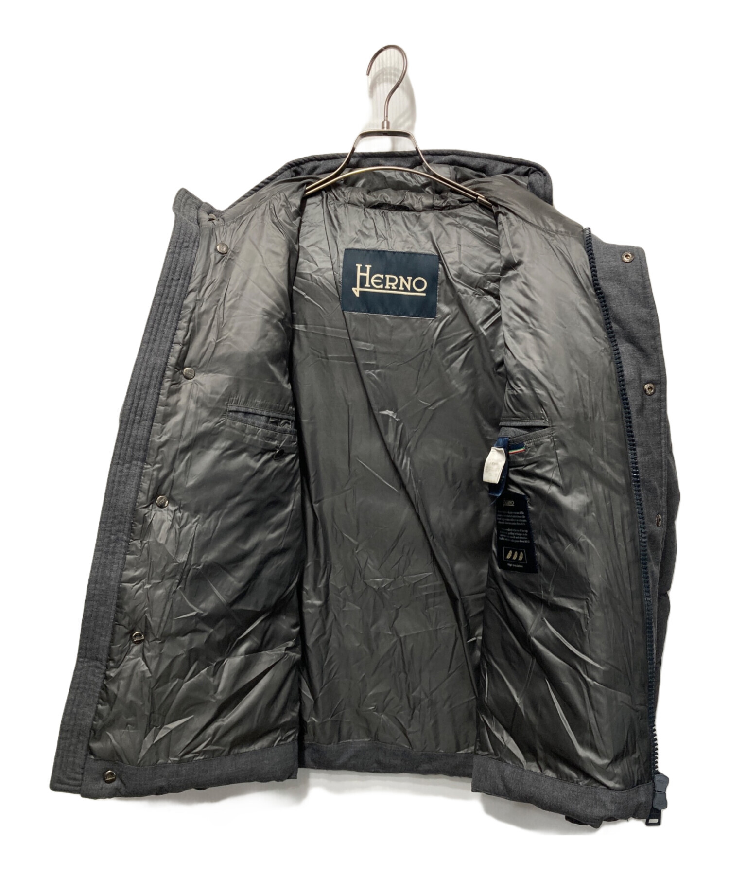 中古・古着通販】HERNO (ヘルノ) ダウンジャケット グレー サイズ:46