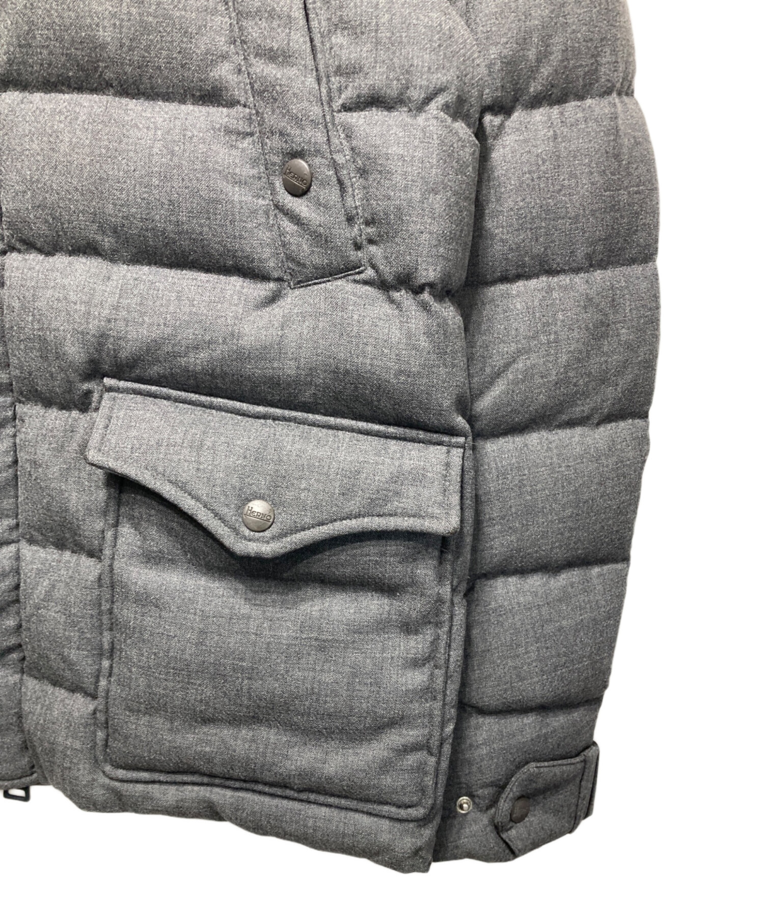 中古・古着通販】HERNO (ヘルノ) ダウンジャケット グレー サイズ:46