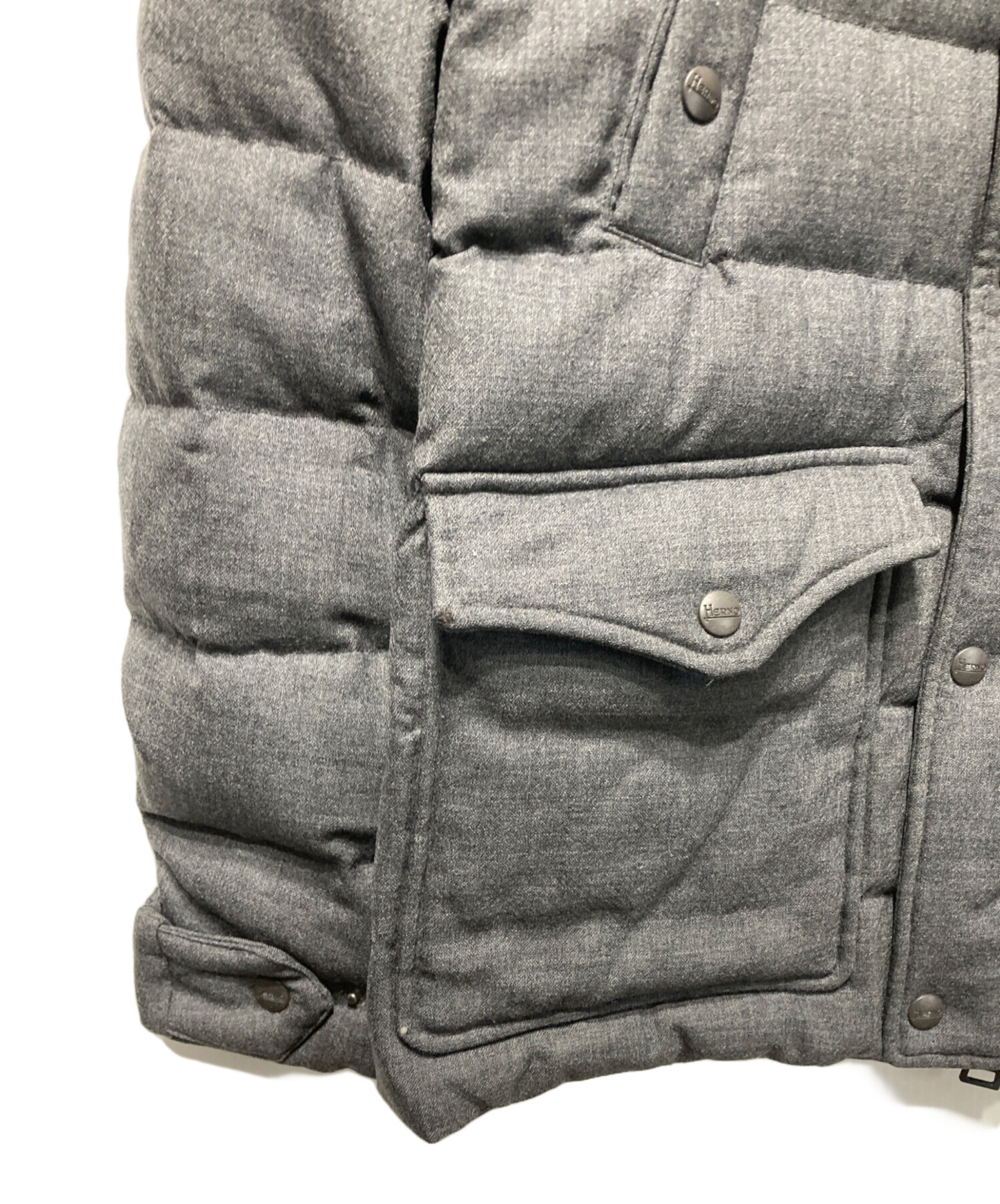 中古・古着通販】HERNO (ヘルノ) ダウンジャケット グレー サイズ:46