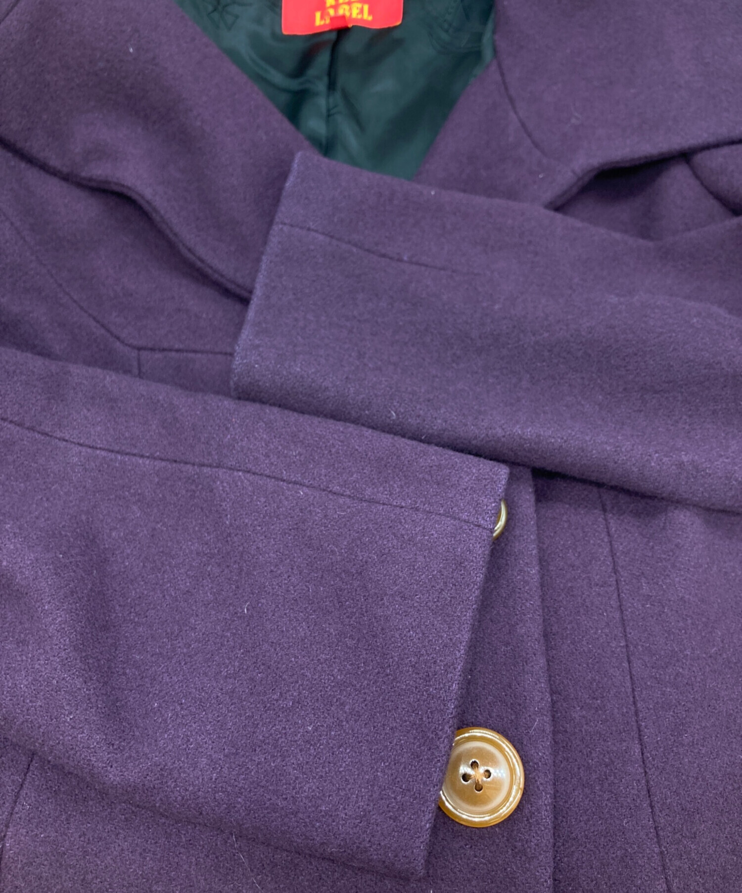 ヴィヴィアンウエストウッド パープル系ウール混紡コート ヴィヴィアン