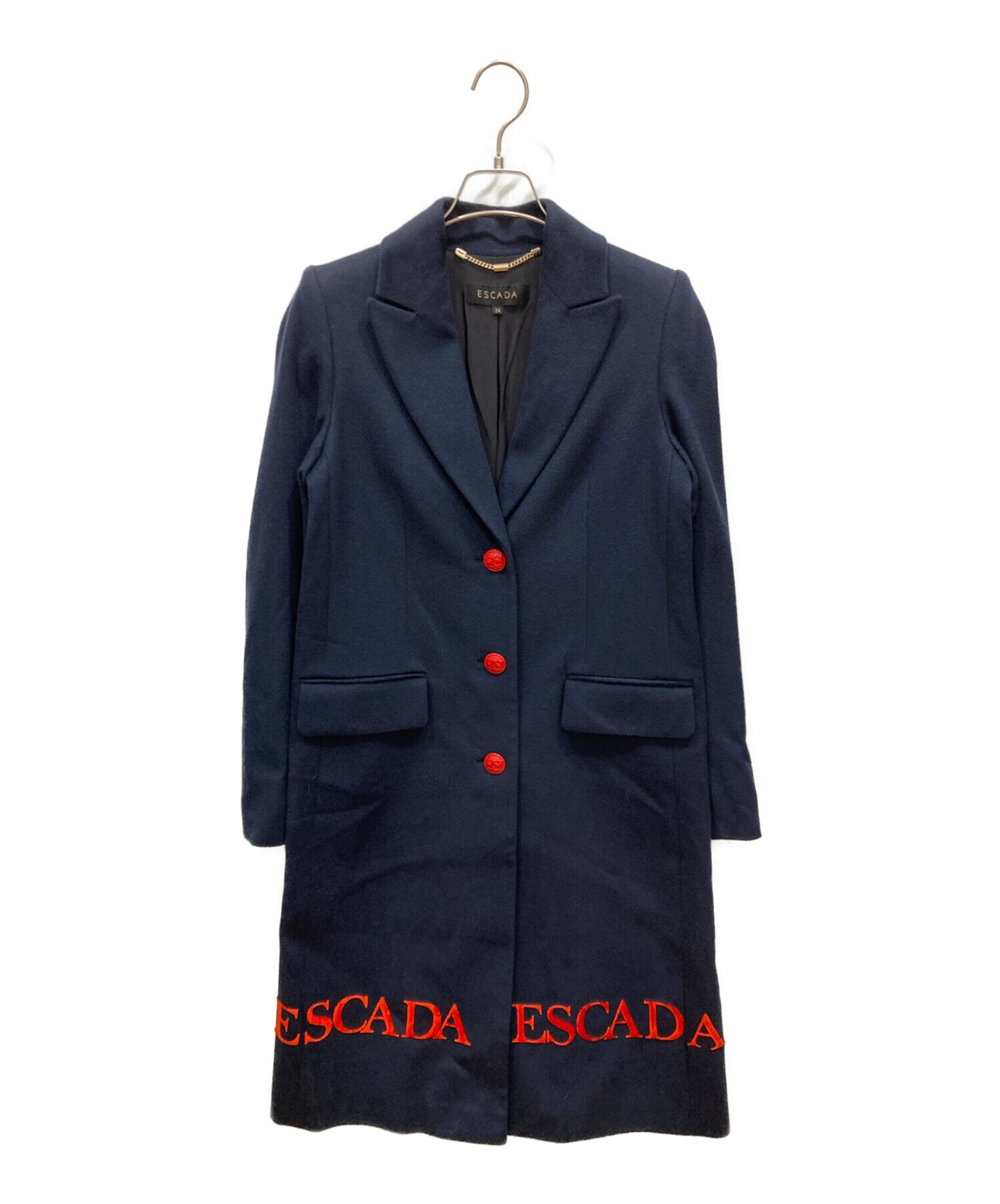 ESCADA エスカーダ ダウンコート ネイビー 36 (M)美品 ESCADA