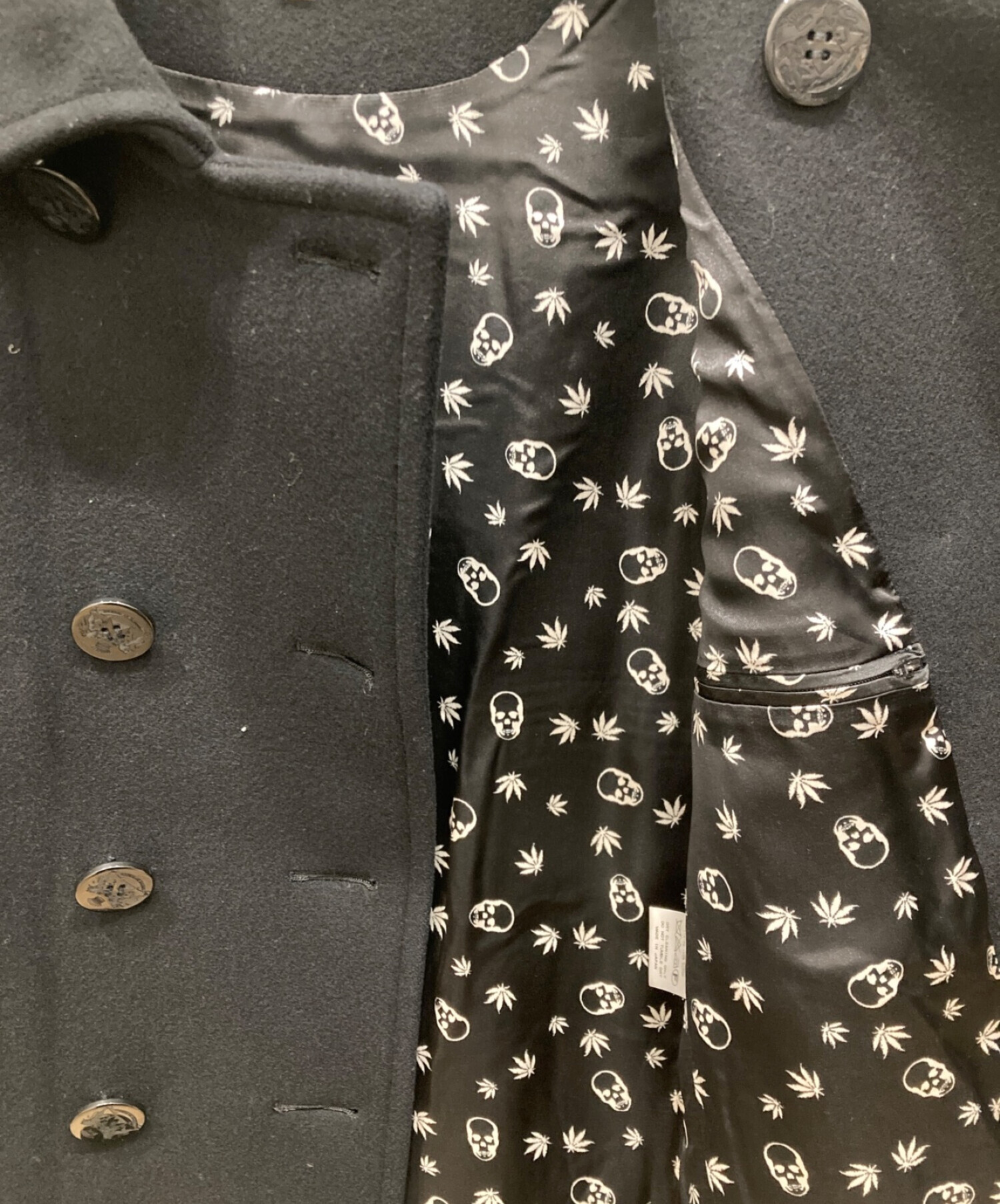 希少極美品✨ lucien pellat-finet トレンチコート スカル柄 ルシアン ペラフィネ24年秋冬、“スカル”付きダッフルコート