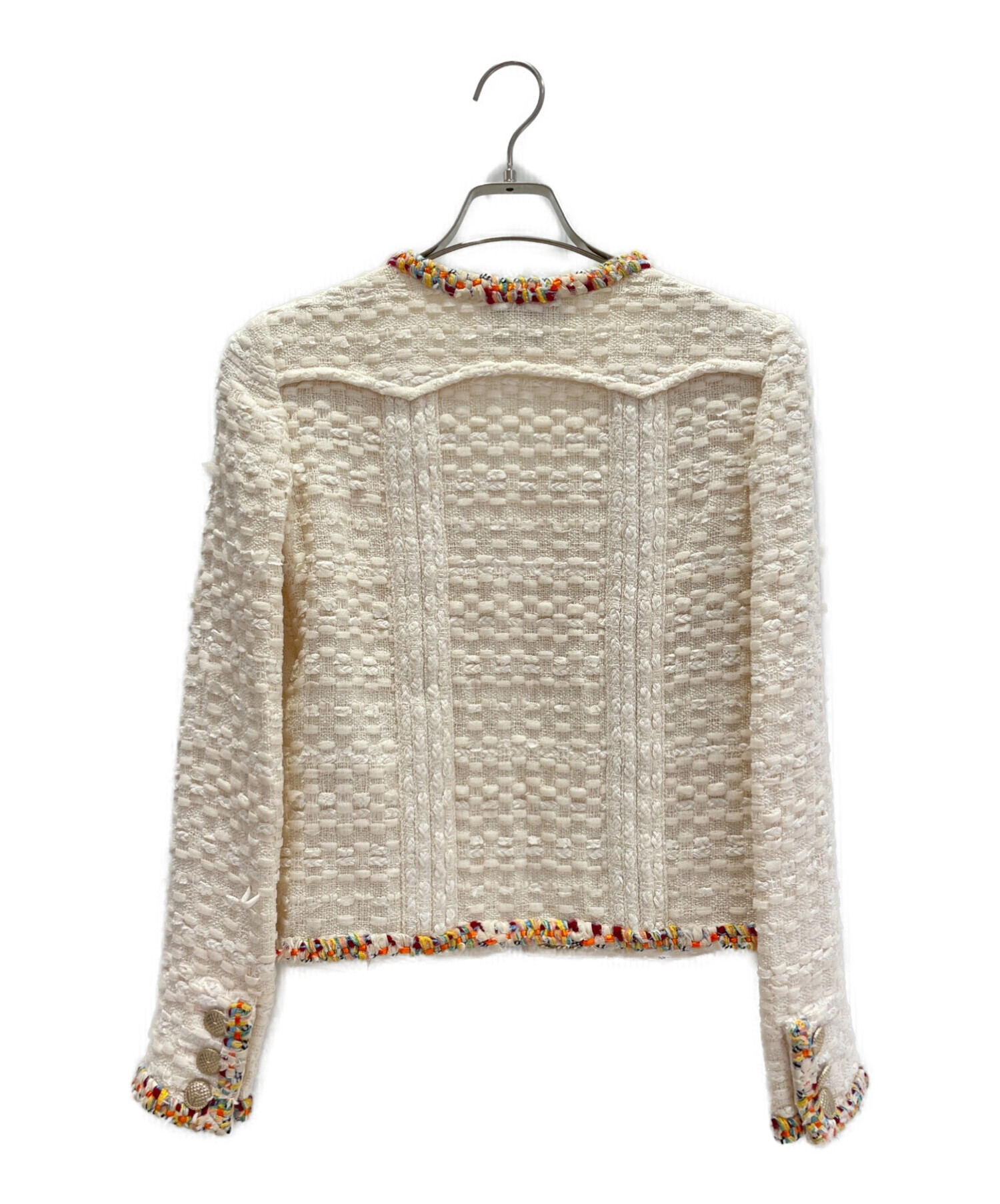 中古・古着通販】CHANEL (シャネル) ツイードジャケット ホワイト