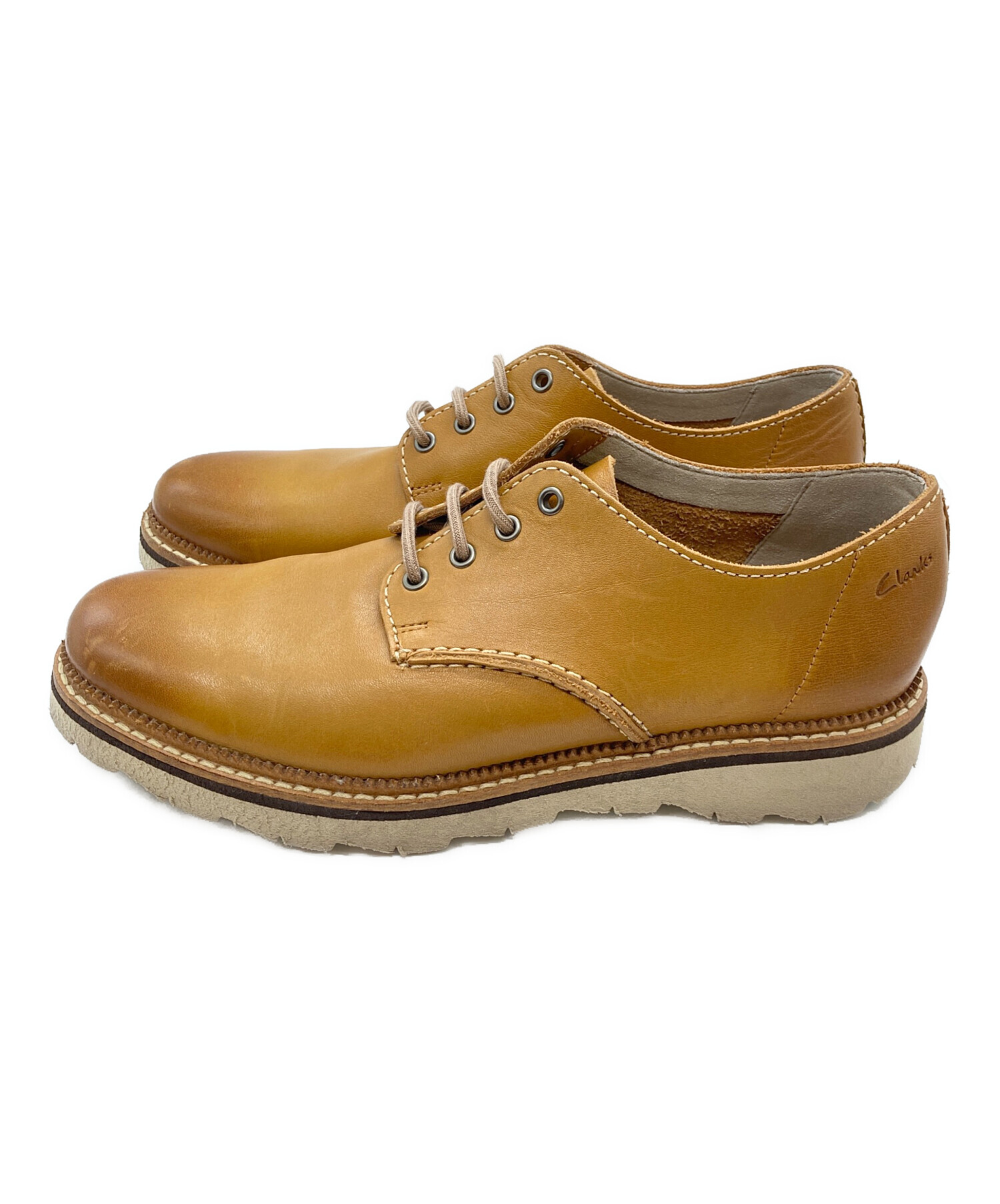 中古・古着通販】CLARKS (クラークス) レザーシューズ ブラウン サイズ 