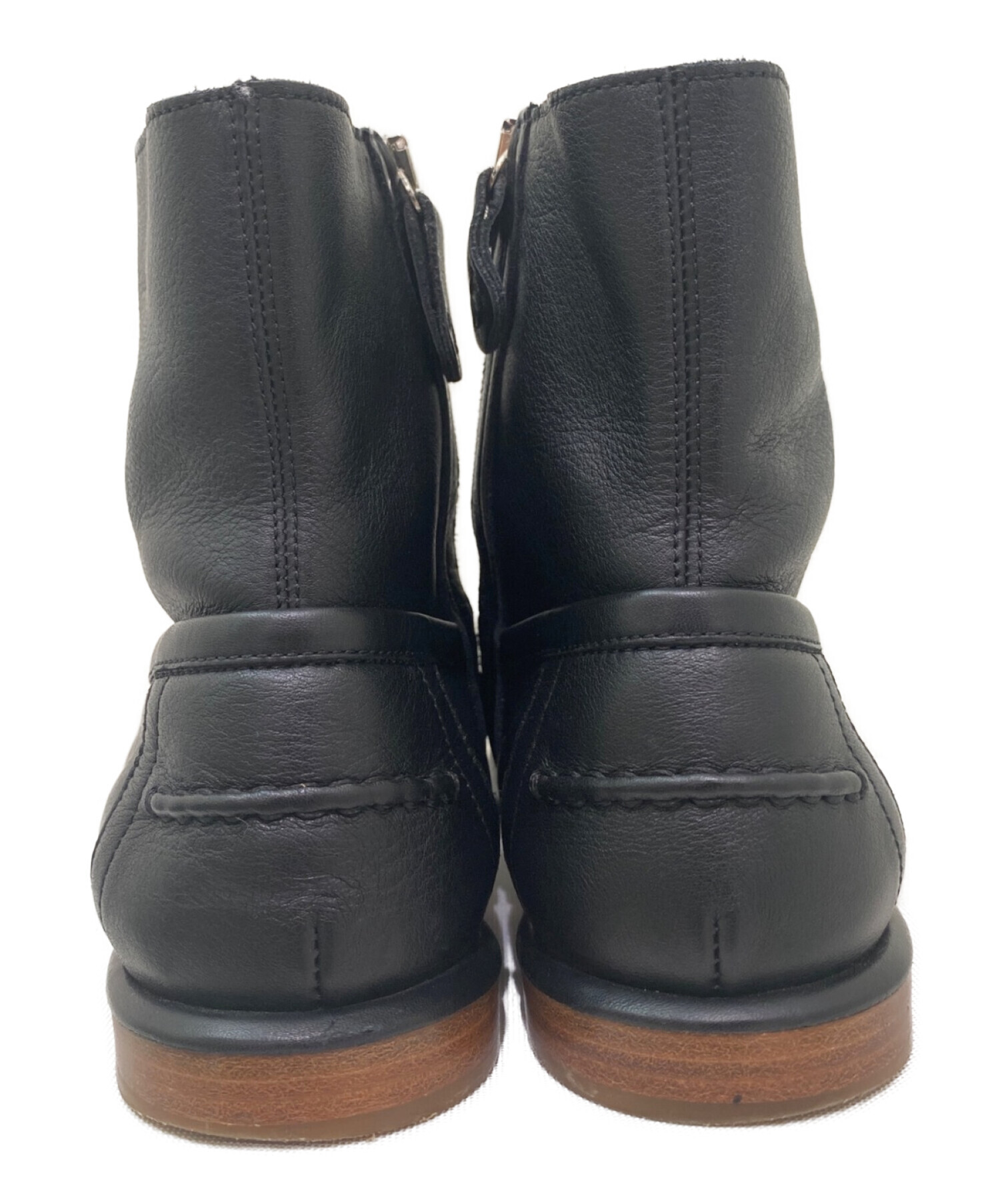 中古・古着通販】LOEWE (ロエベ) ローファーブーツ ブラック サイズ:38