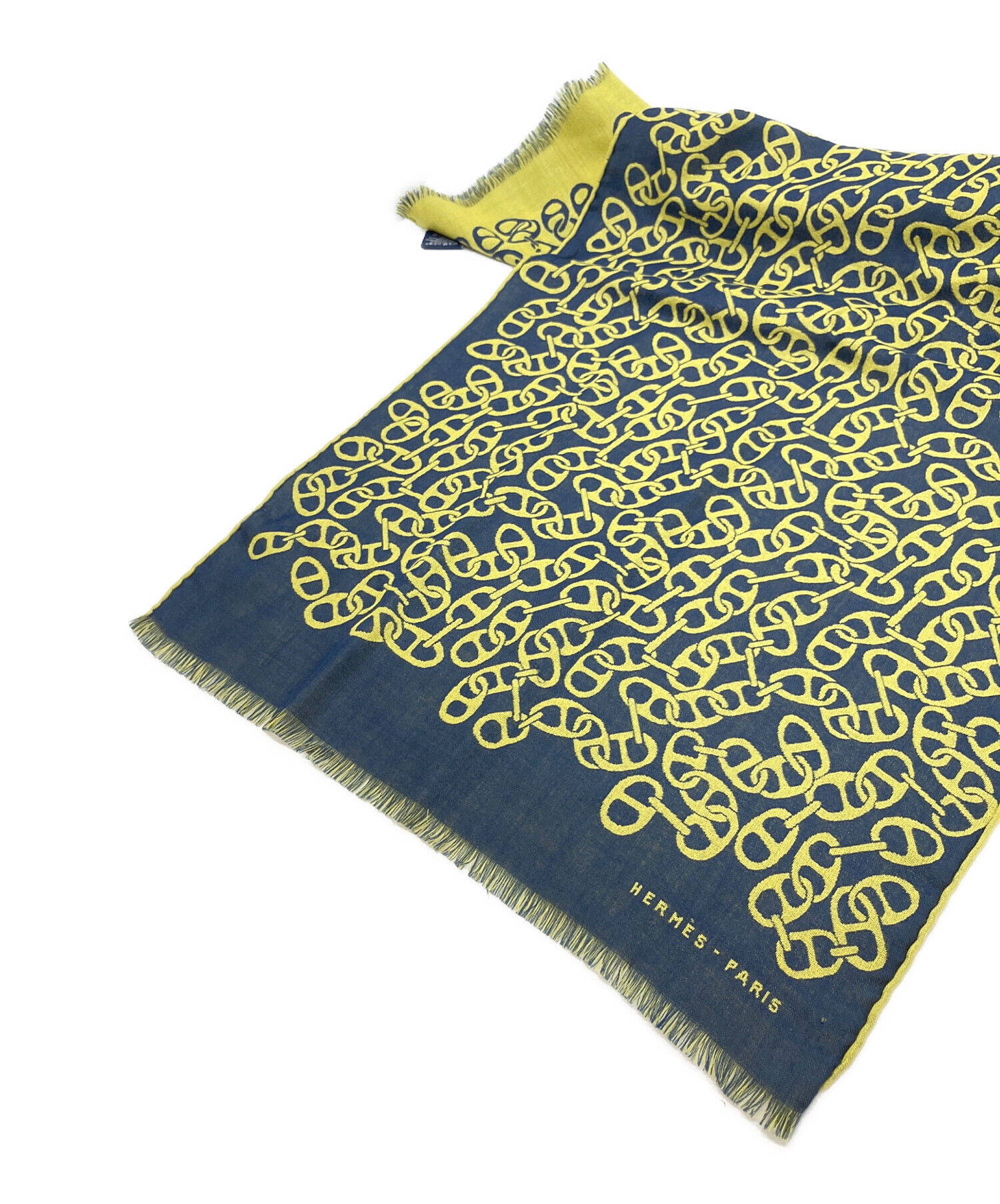 HERMES/エルメス ナウサ リバーシブル マフラー g_054 中古・古着通販】HERMES (エルメス) ナウーサ リバーシブルマフラー