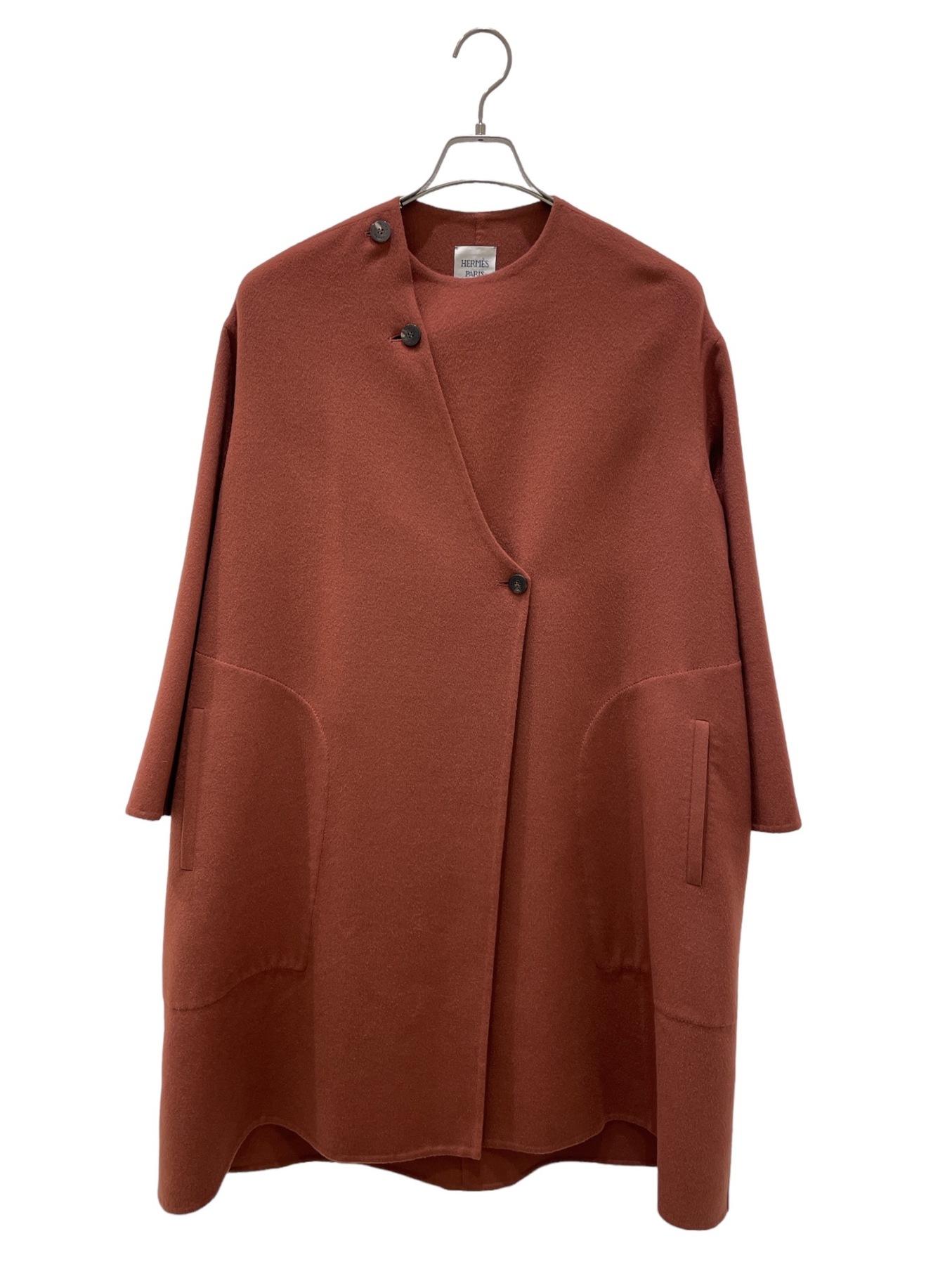 中古・古着通販】HERMES (エルメス) カシミヤボタンロングコート