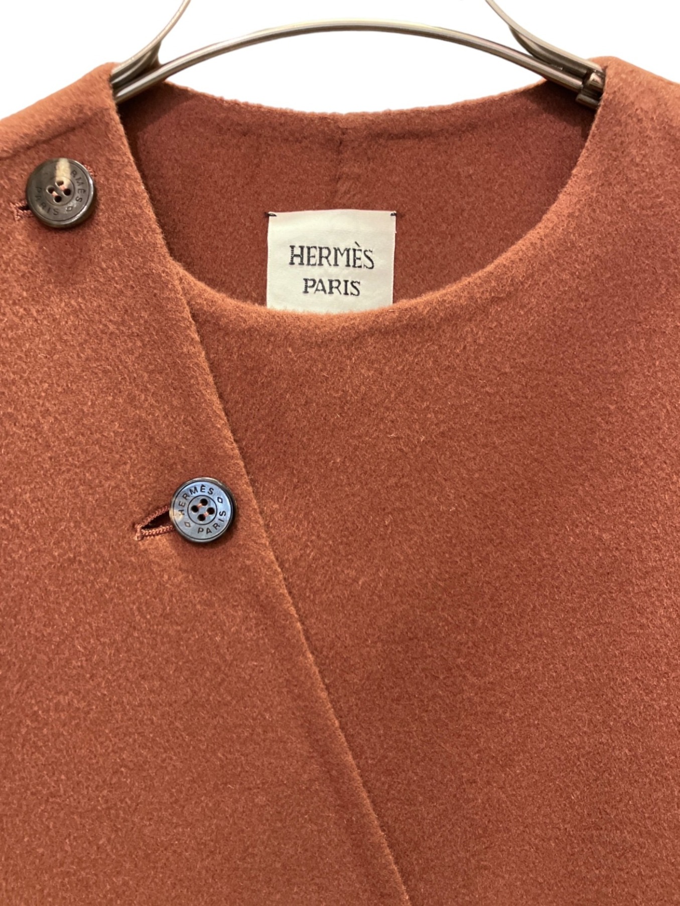 中古・古着通販】HERMES (エルメス) カシミヤボタンロングコート