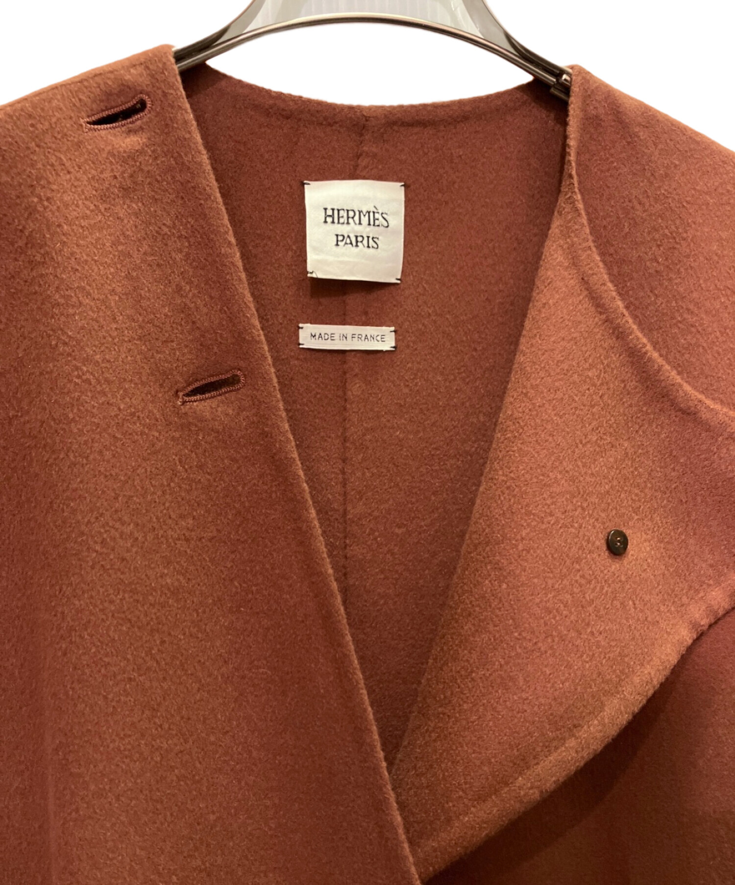 中古・古着通販】HERMES (エルメス) カシミヤボタンロングコート