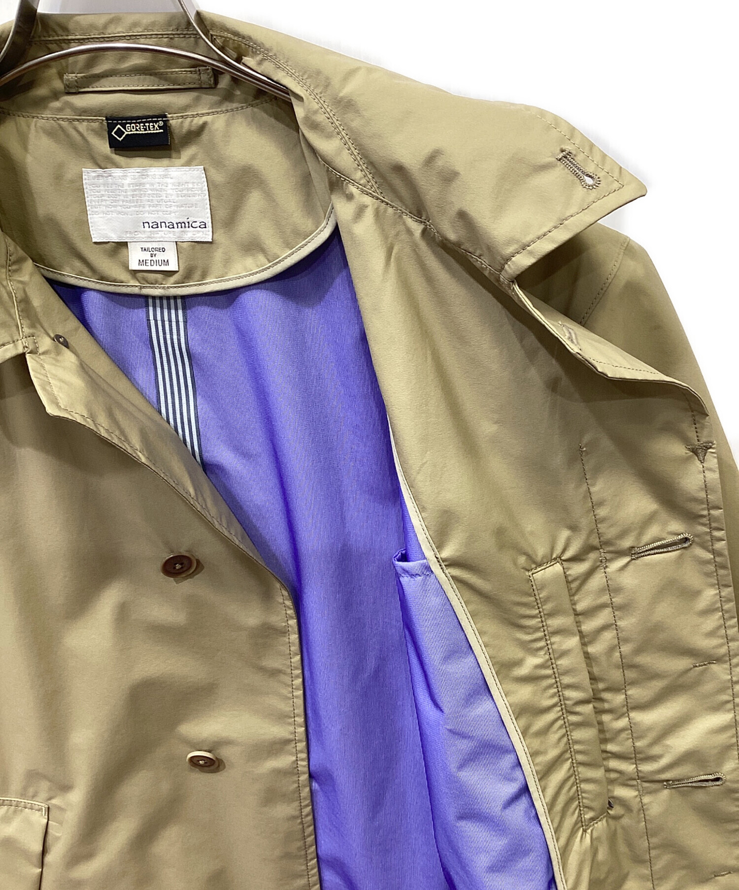 中古・古着通販】nanamica (ナナミカ) ステンカラーコート ベージュ