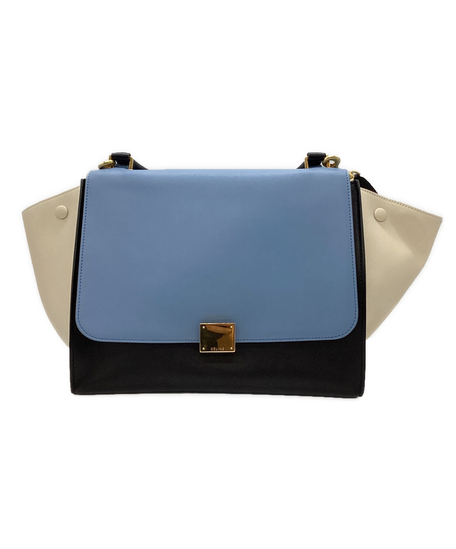 中古・古着通販】CELINE (セリーヌ) 2WAYバッグ/トラペーズ ブルー 