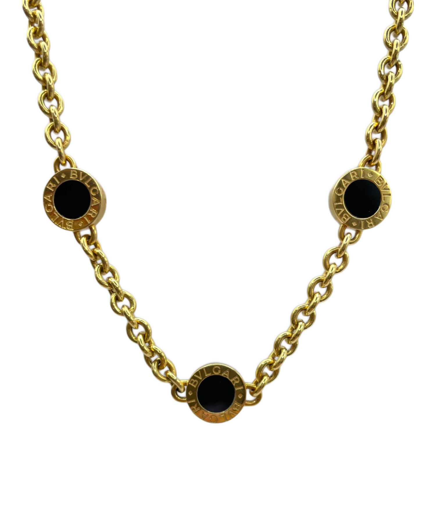 BVLGARI■ブルガリ■K18WG/3P✨ダイア✨オニキス✨ネックレス✨美品 中古・古着通販】BVLGARI (ブルガリ) 3Pオニキスネックレス｜ブランド