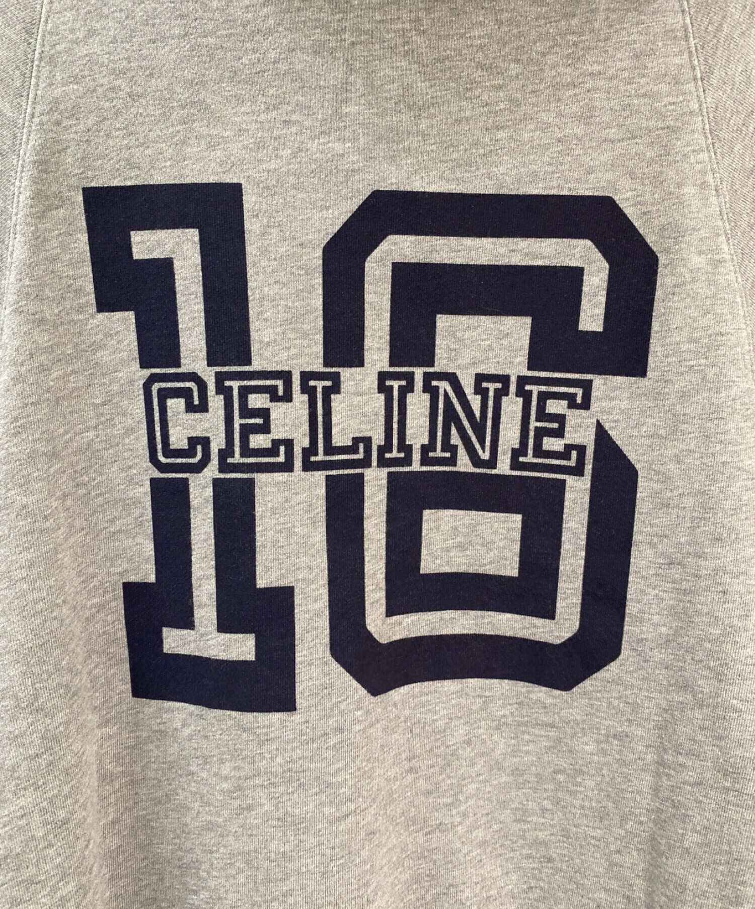 中古・古着通販】CELINE (セリーヌ) 16ロゴ半袖パーカー グレー サイズ 