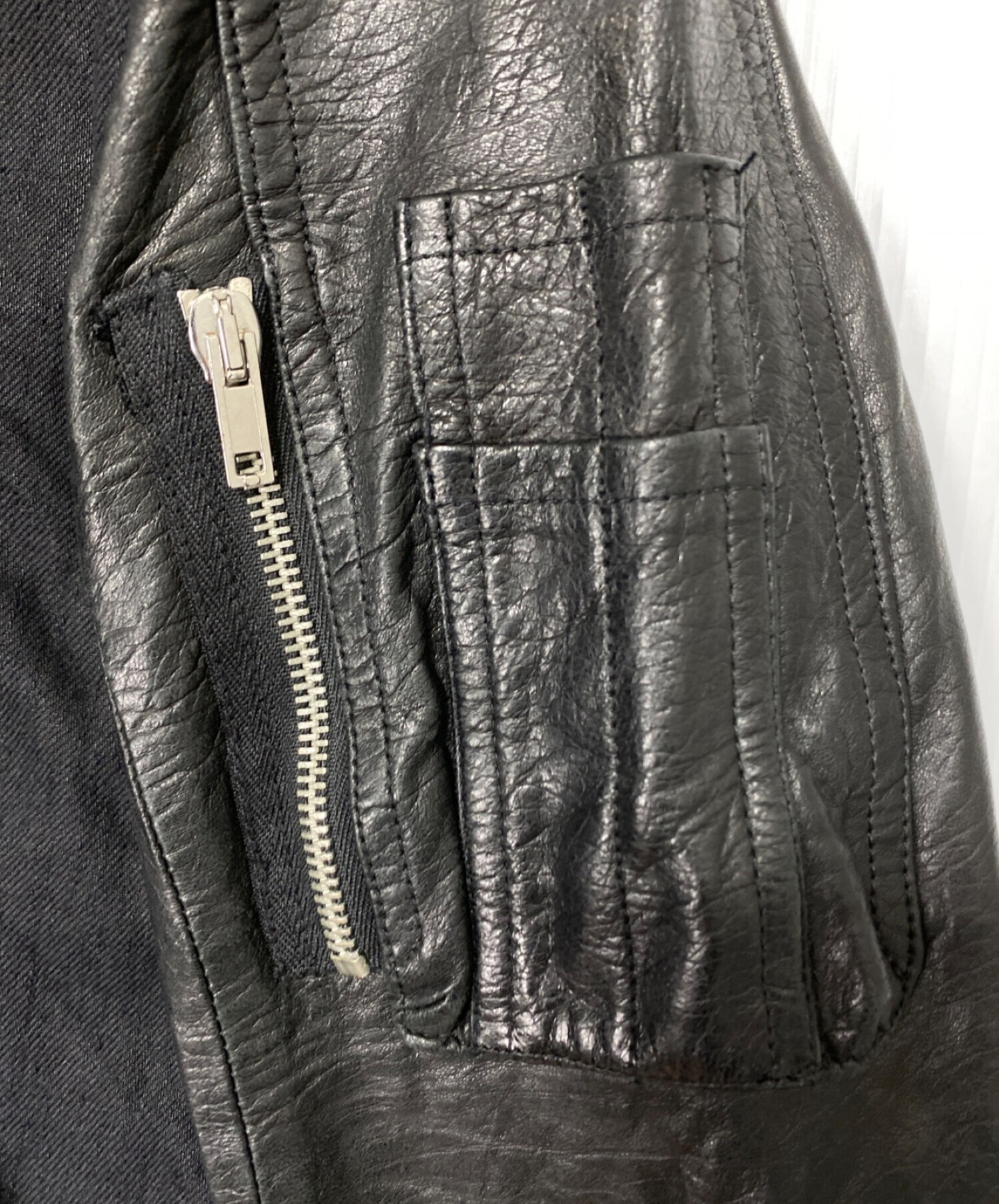 中古・古着通販】DRKSHDW (ダークシャドウ) レザー切り替えジャケット 
