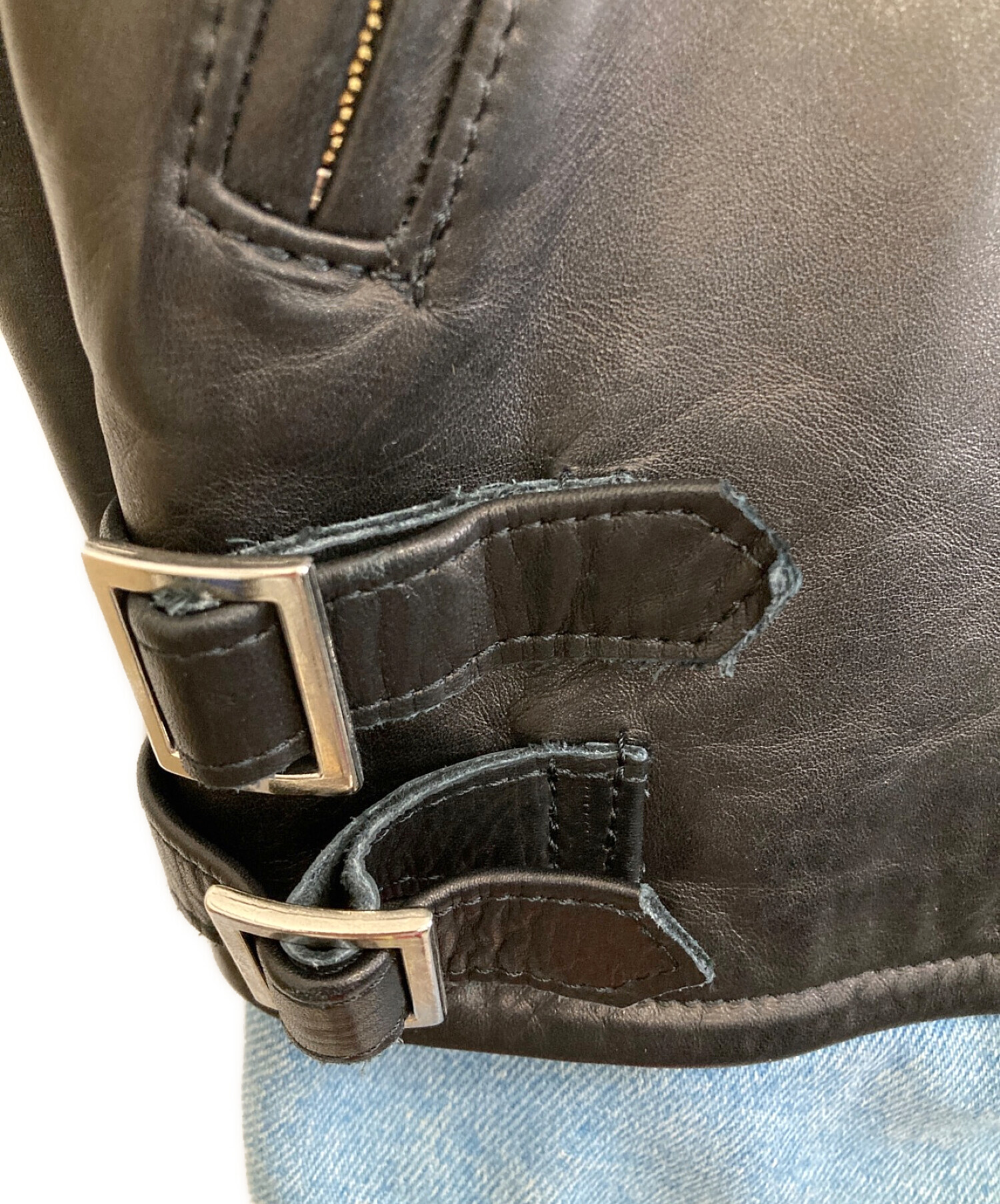 中古・古着通販】Mr.Gentleman (ミスタージェントルマン) ダブルレザー