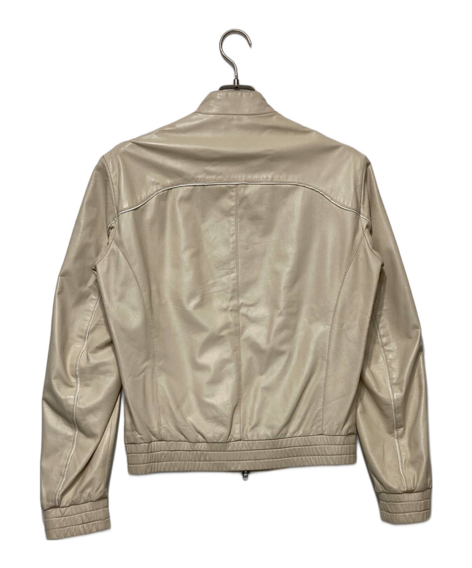 中古・古着通販】falleri (ファッレーリ) レザージャケット ベージュ