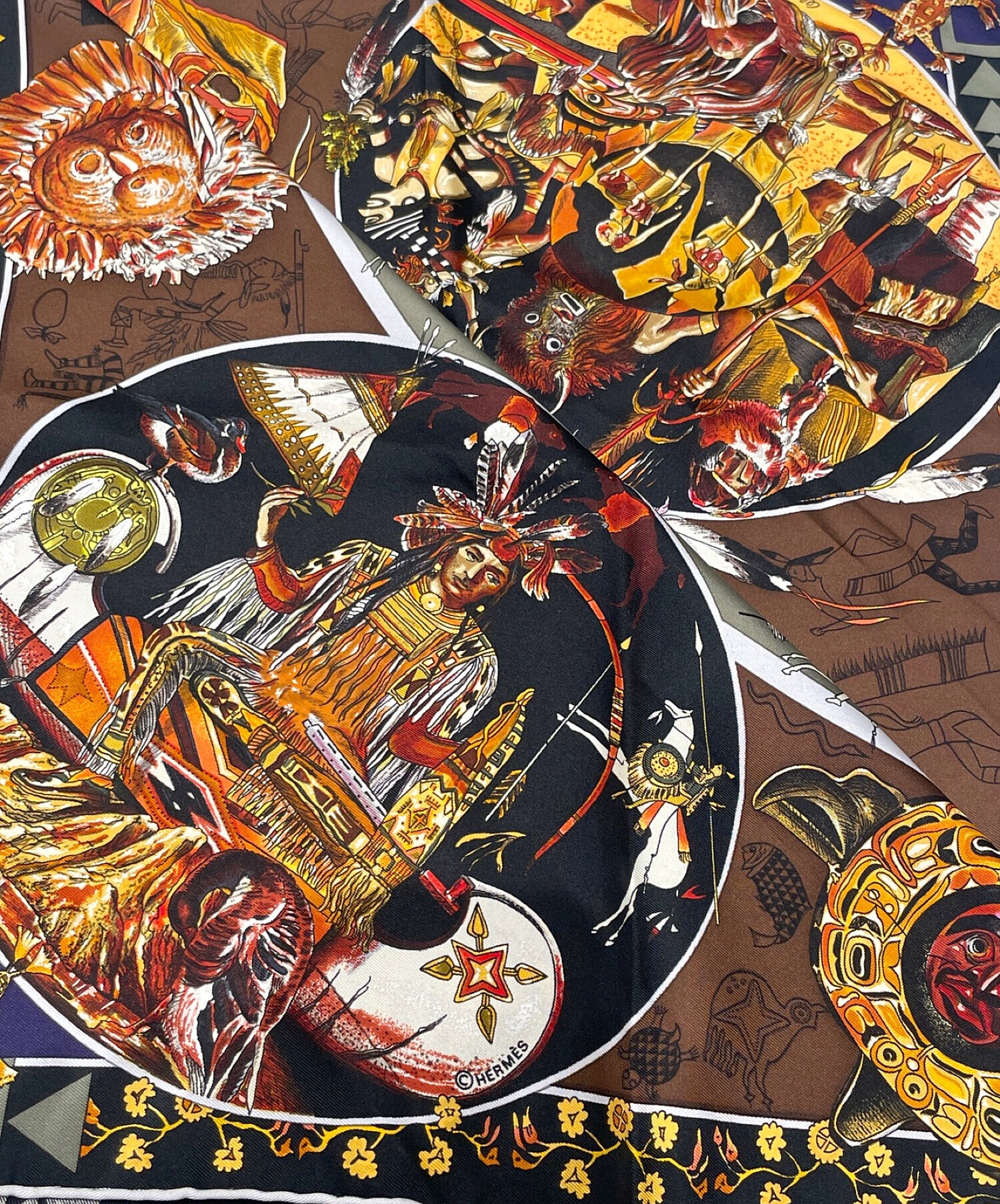 中古・古着通販】HERMES (エルメス) カレ 90/褐色の男達の伝説