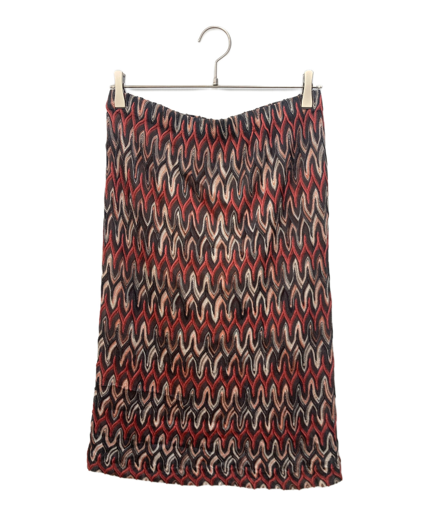 中古・古着通販】missoni (ミッソーニ) ニットスカート レッド サイズ 