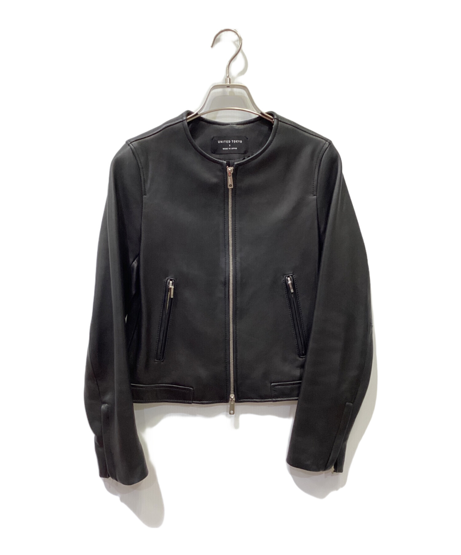 【新品未使用】UNITED TOKYO ノーカラー ライダース シープスキン 中古・古着通販】UNITED TOKYO (ユナイテッドトーキョー) ノーカラー