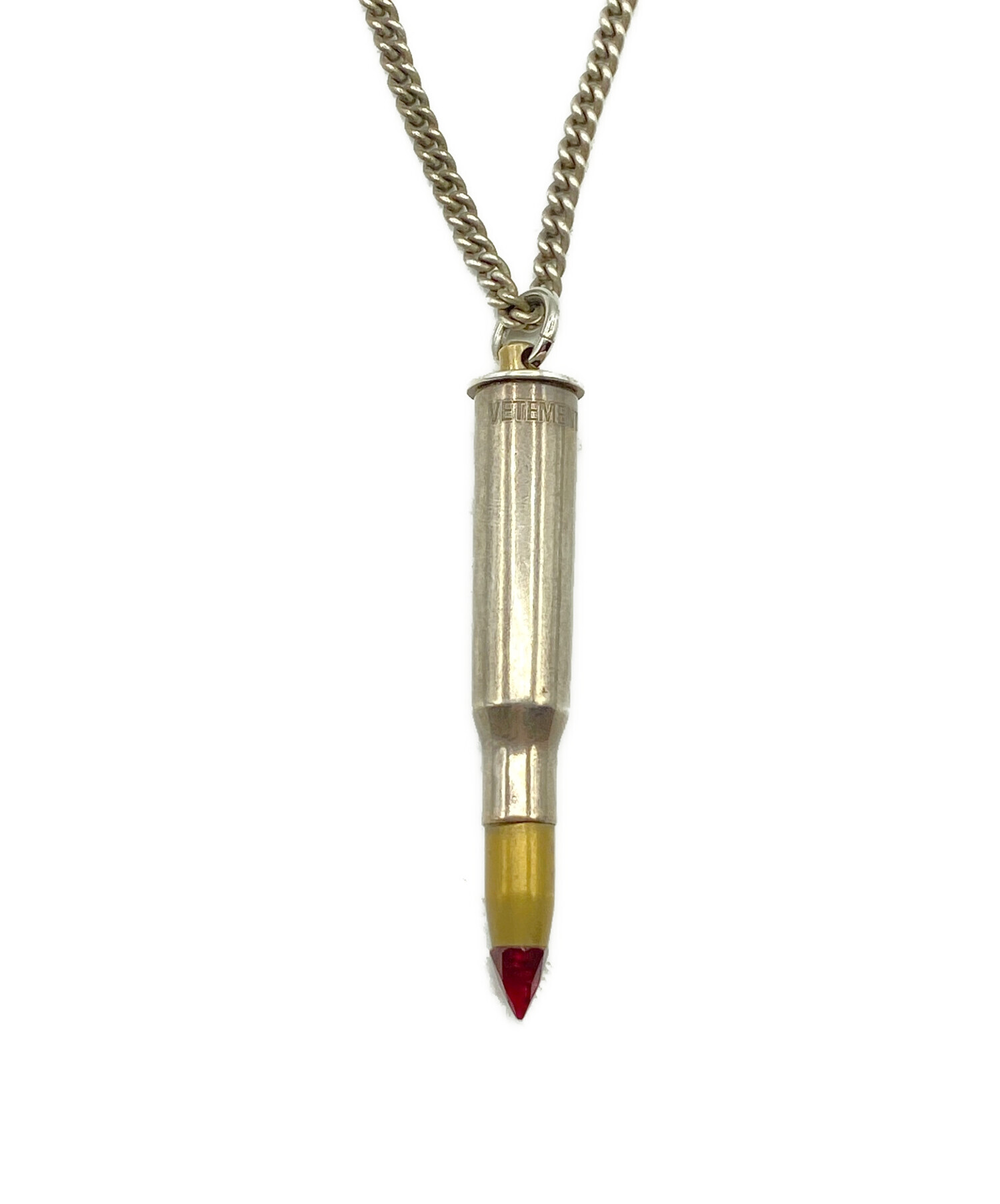 Vetements シルバーバレットネックレス 銃弾 中古・古着通販】VETEMENTS (ヴェトモン) Bullet Pendant Necklace