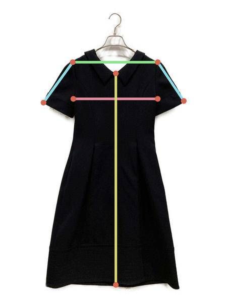 中古・古着通販】Rene (ルネ) 襟付き半袖ワンピース 5916480 ブラック