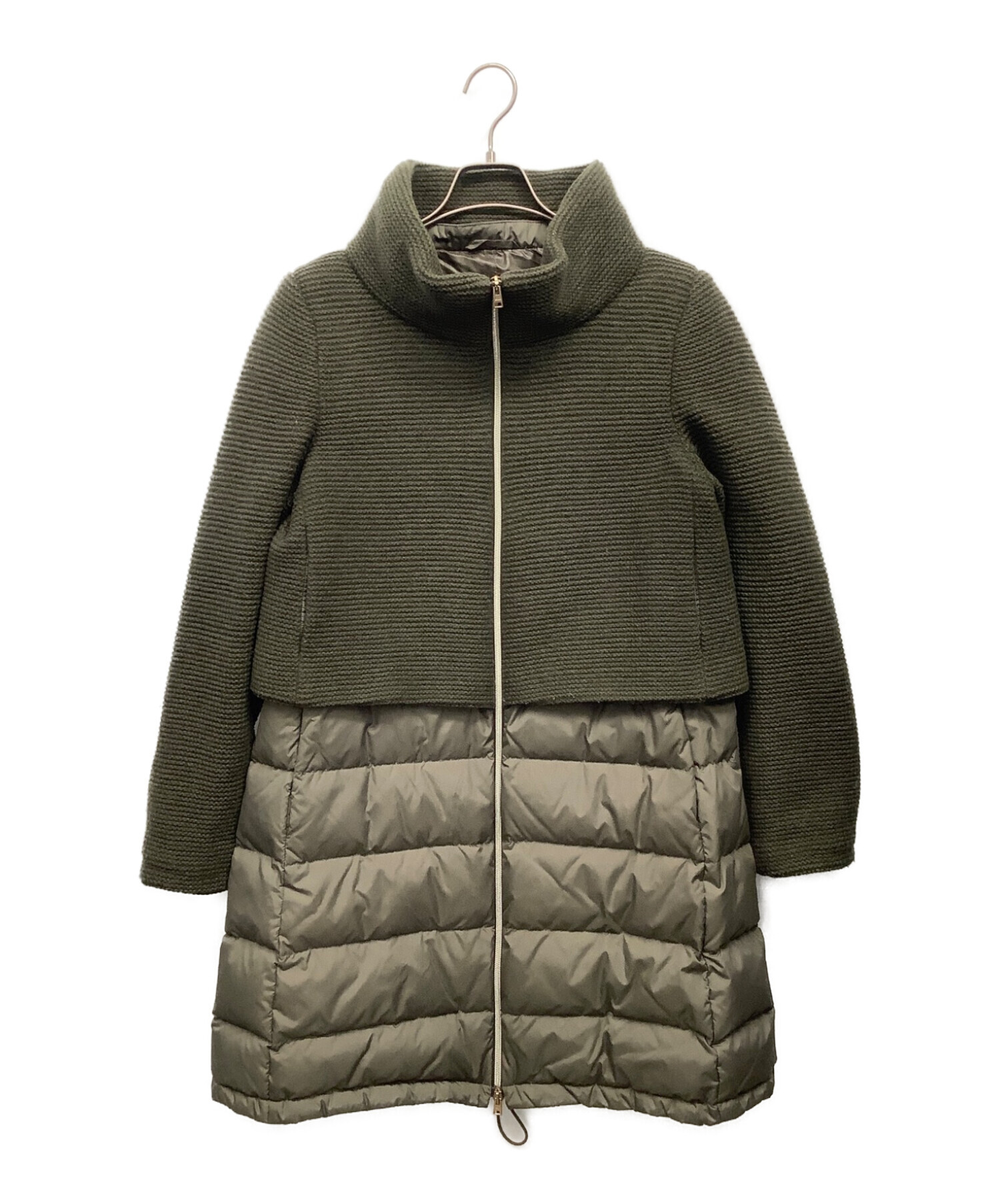 中古・古着通販】HERNO (ヘルノ) 切替ダウンコート オリーブ サイズ:44